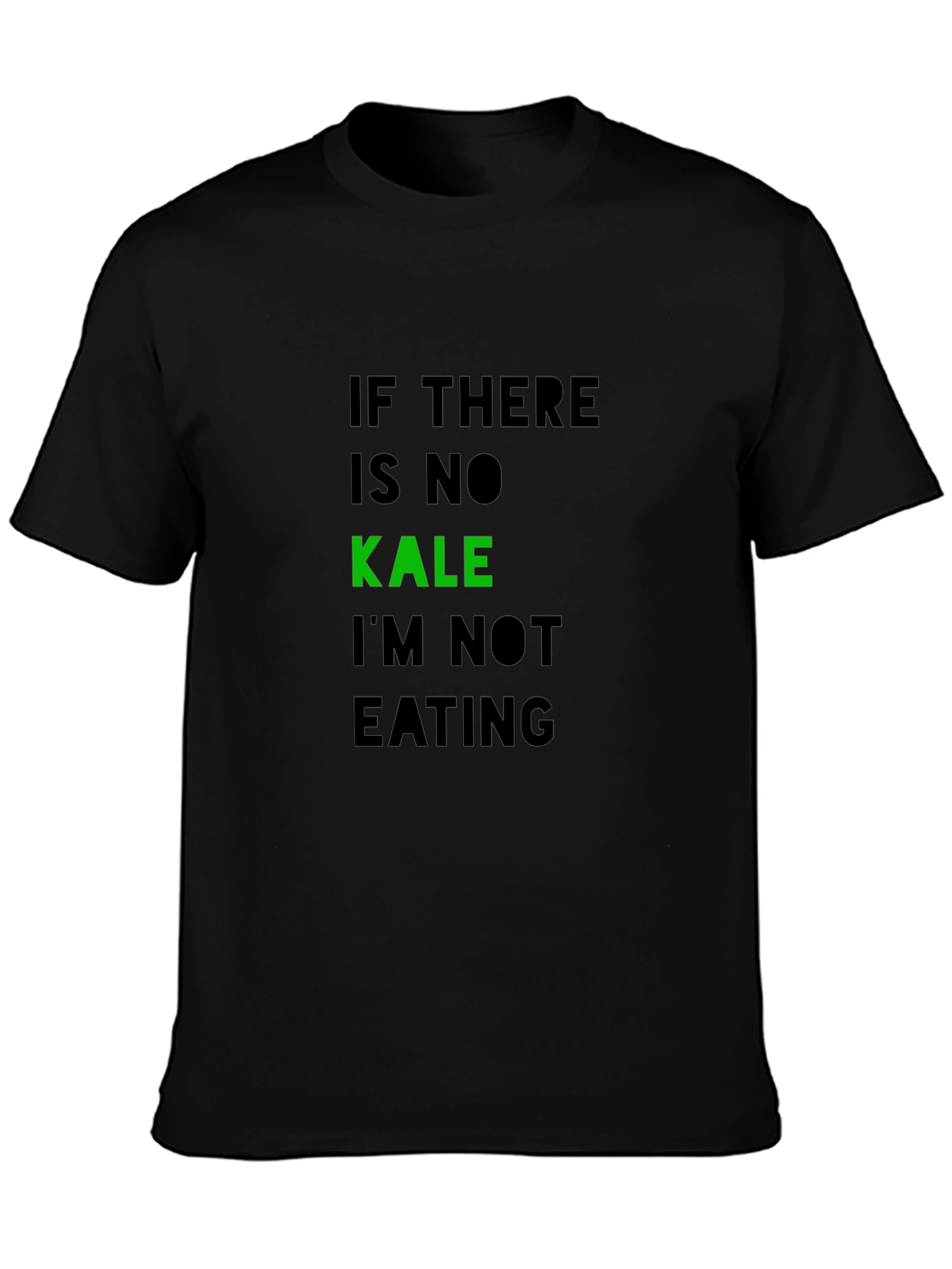 Kale Lover Black T-Shirt - Humorous Vegetarian Tee
