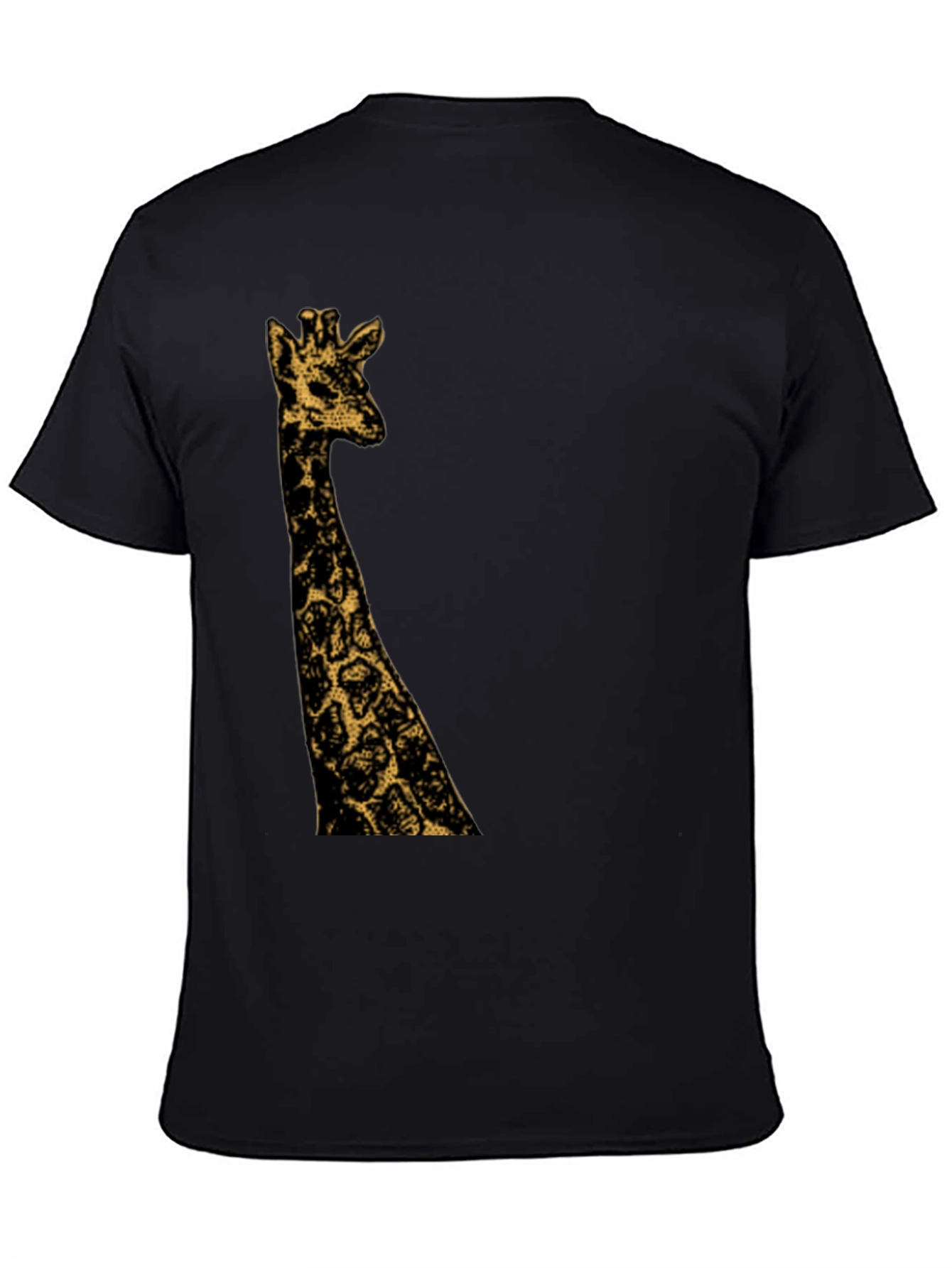 Giraffe Graphic Black T-Shirt - Mens Fashion Tee
