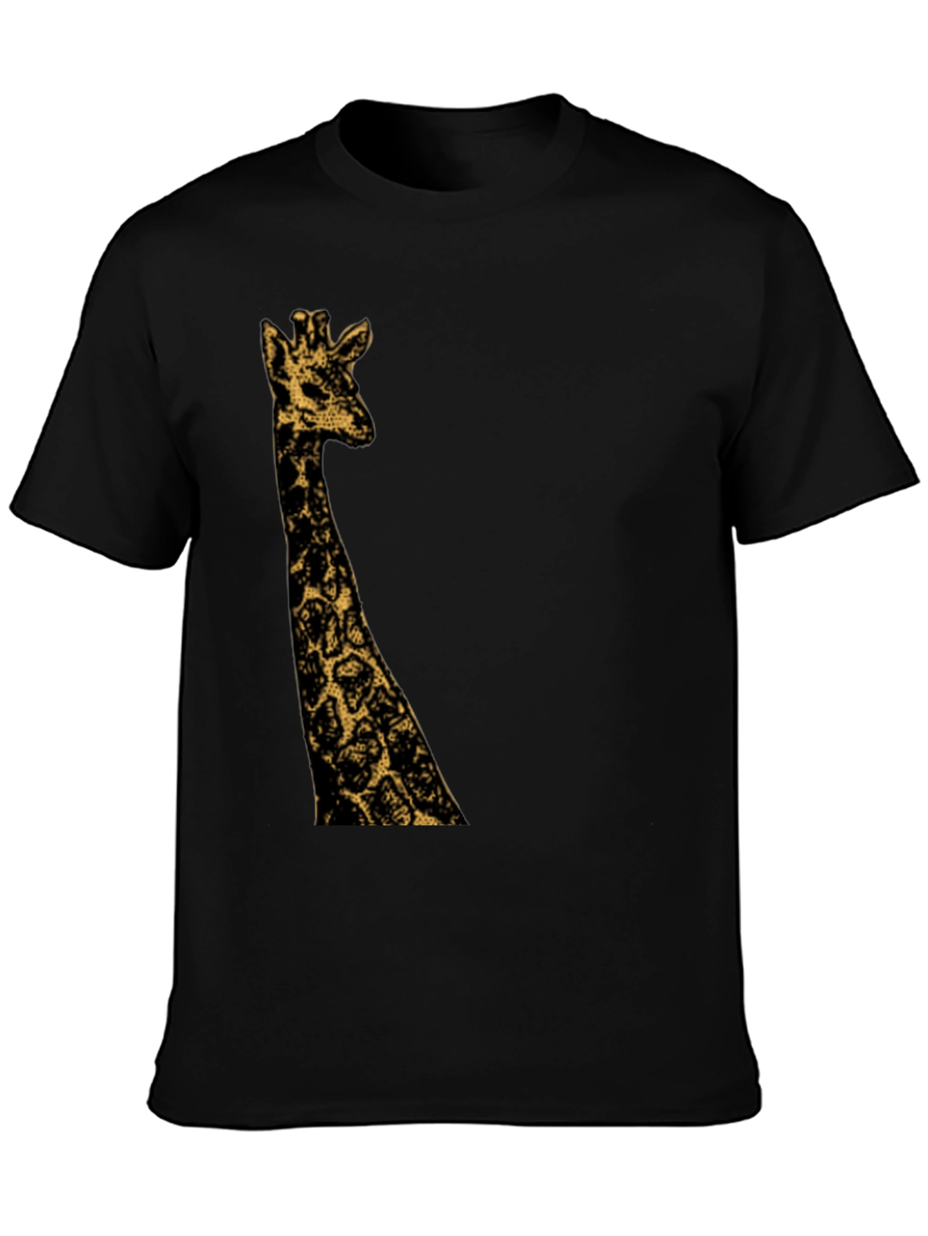Giraffe Graphic Black T-Shirt - Mens Fashion Tee