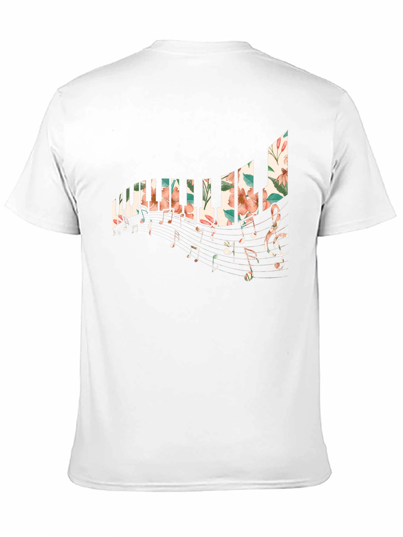 Floral Piano Keys T-Shirt