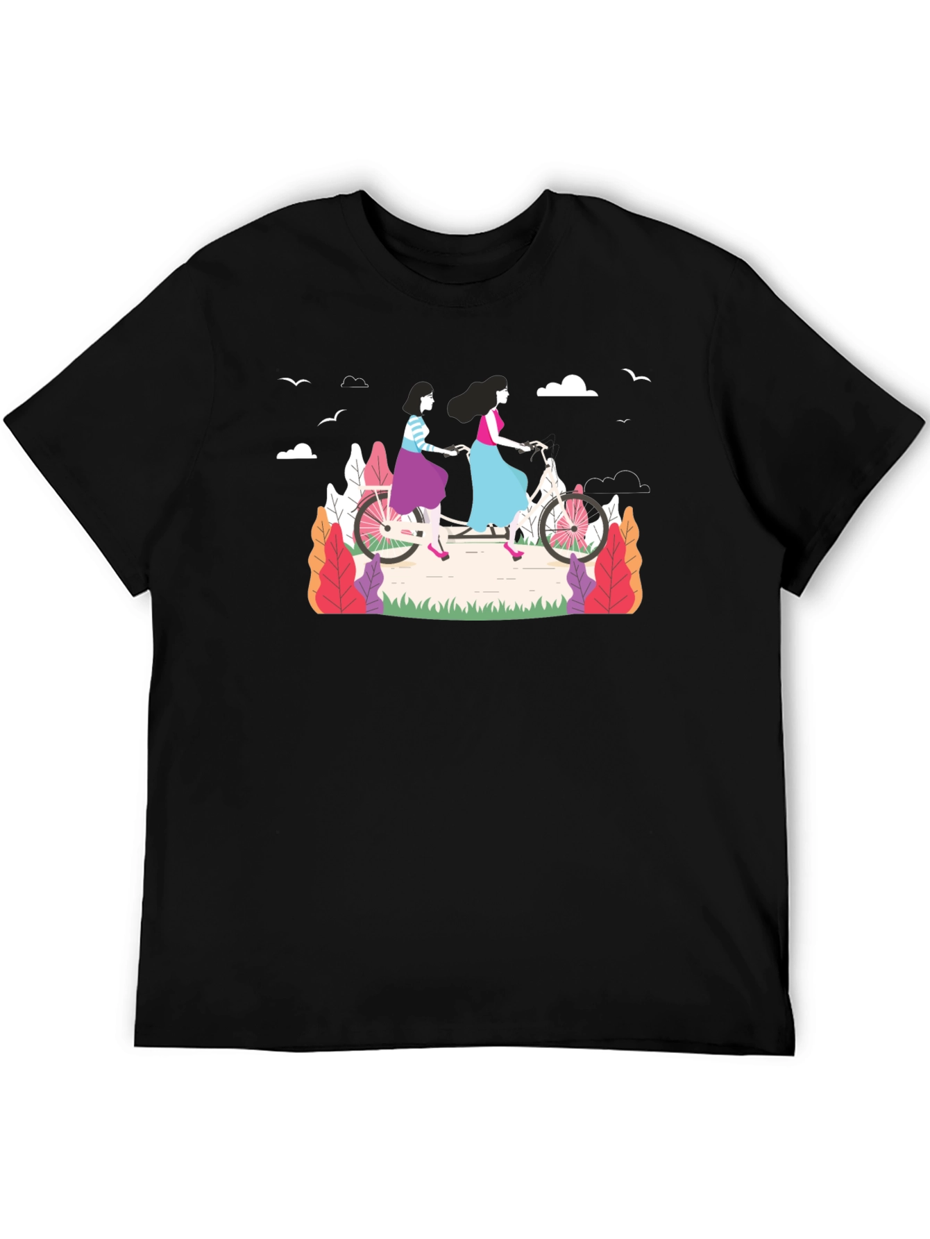 Womens Tandem Bike Graphic Tee
