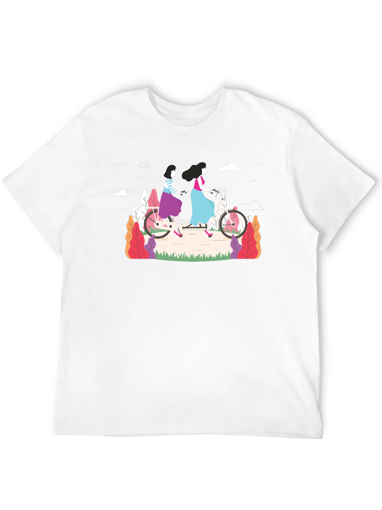 Womens Tandem Bike Graphic Tee
