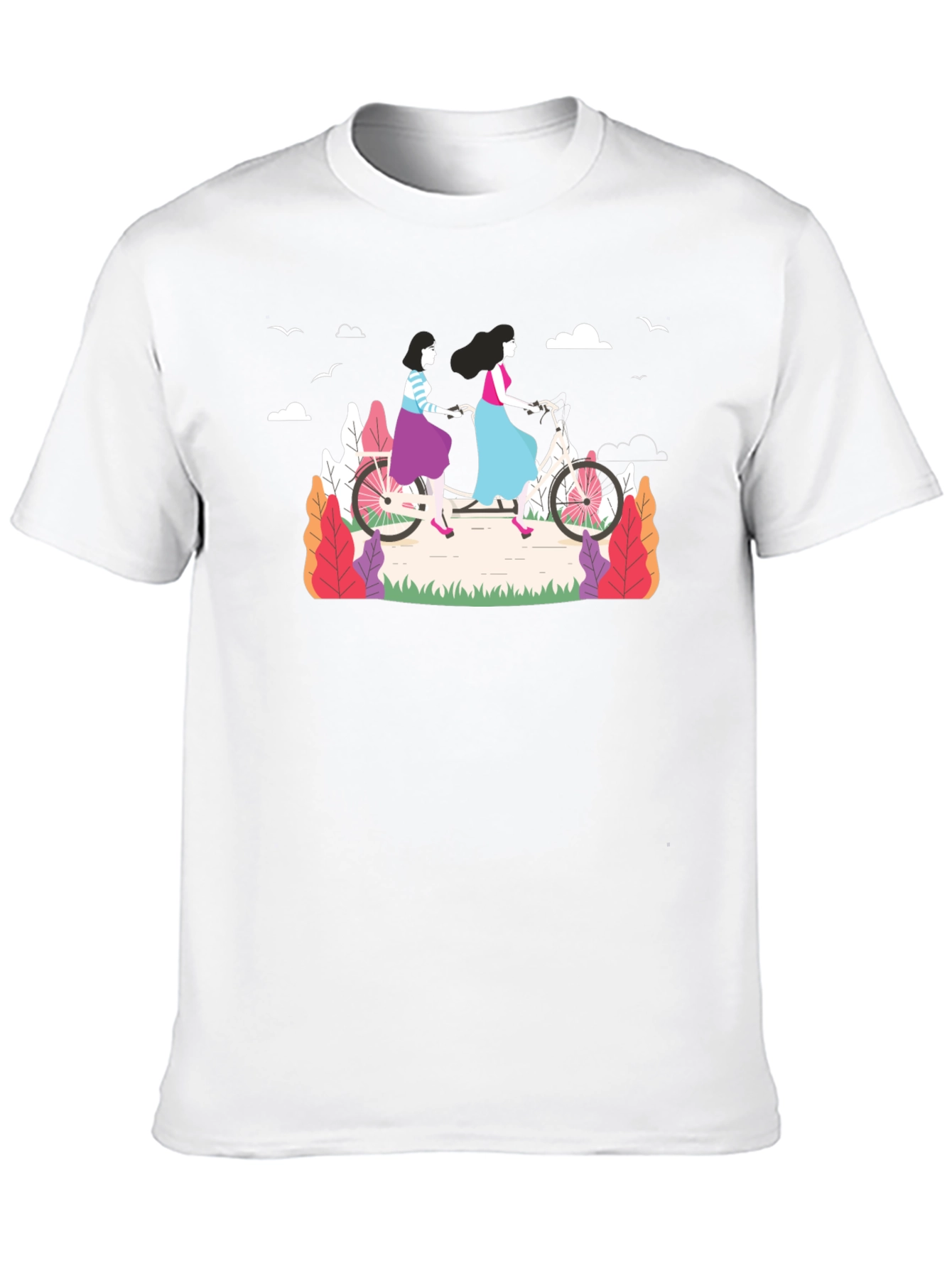 Womens Tandem Bike Graphic Tee