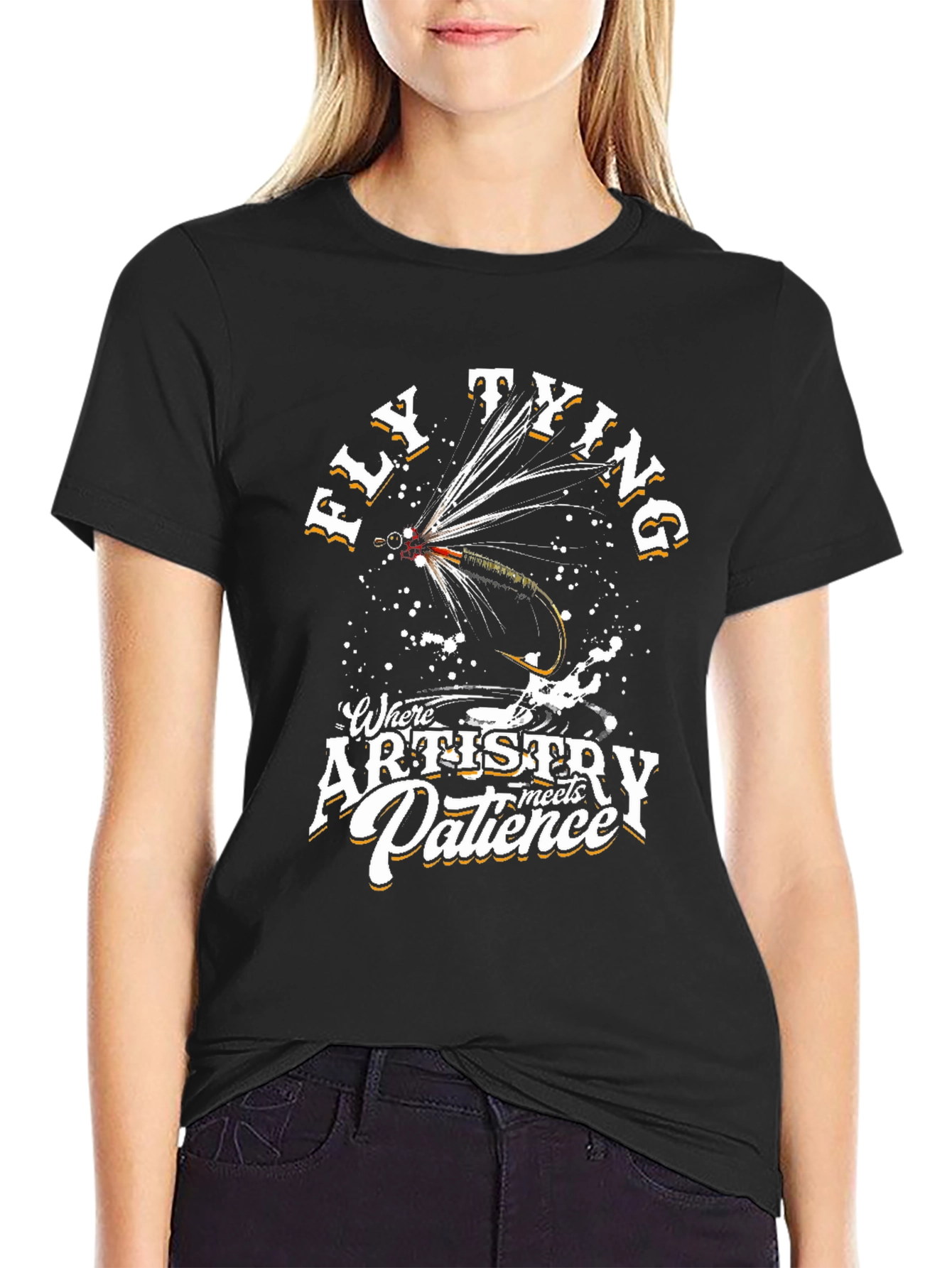 Fly Tying Artistry T-Shirt - Fishing & Hobby Apparel