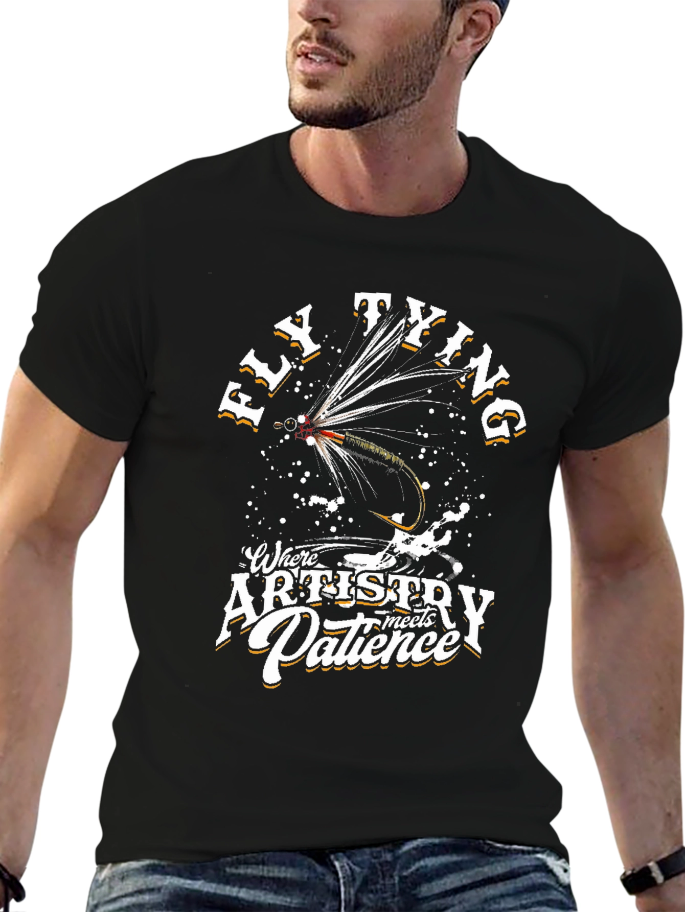 Fly Tying Artistry T-Shirt - Fishing & Hobby Apparel