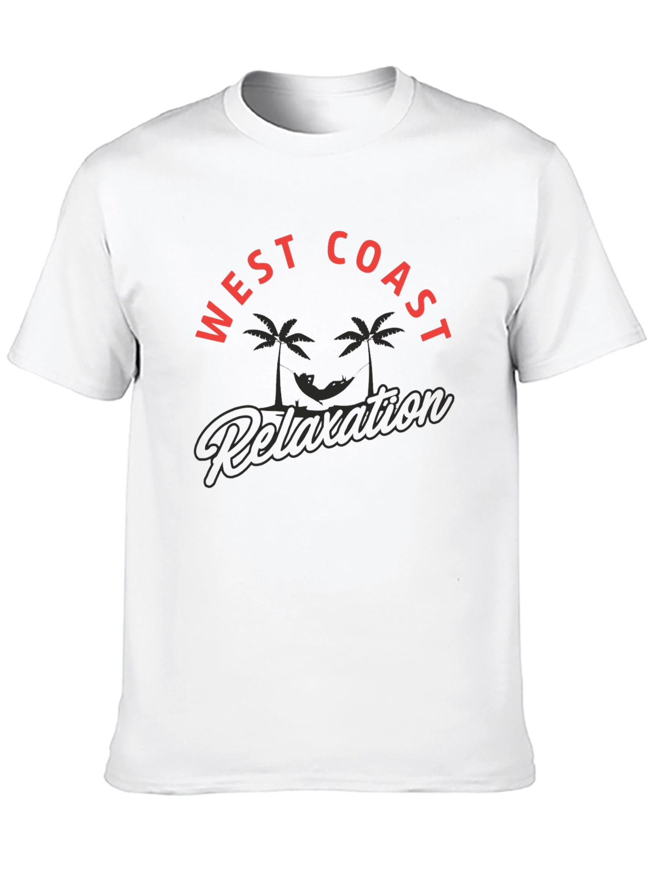 West Coast Relaxation Black Graphic Tee