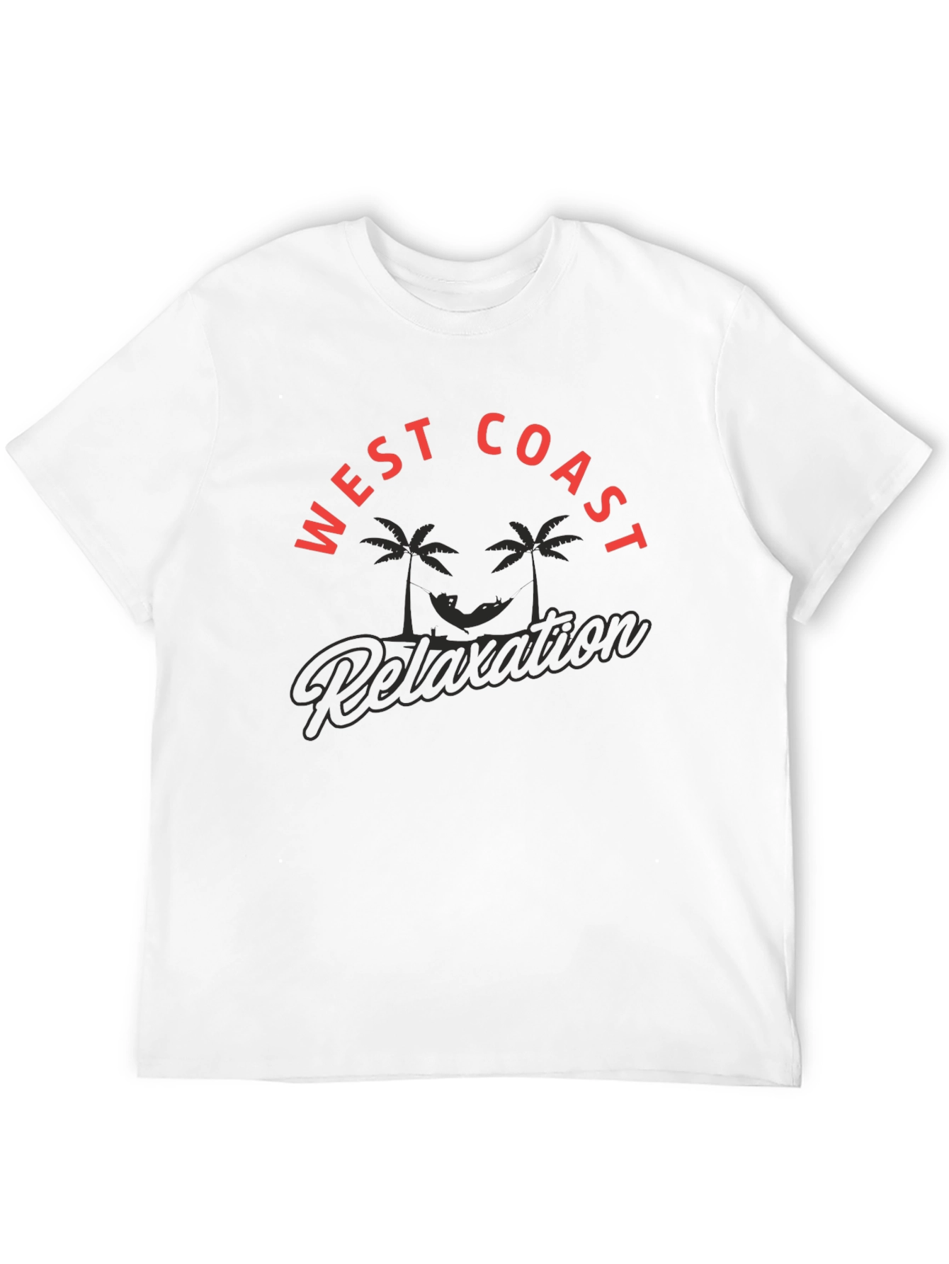 West Coast Relaxation Black Graphic Tee