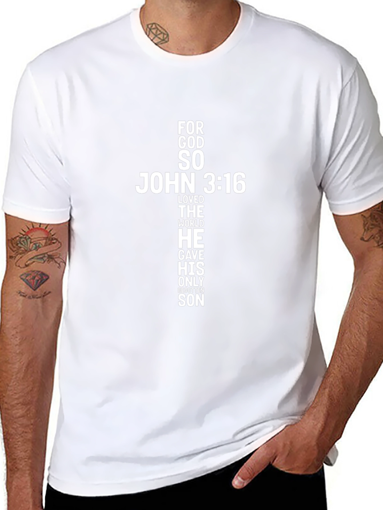 John 3:16 Graphic Tee - Black