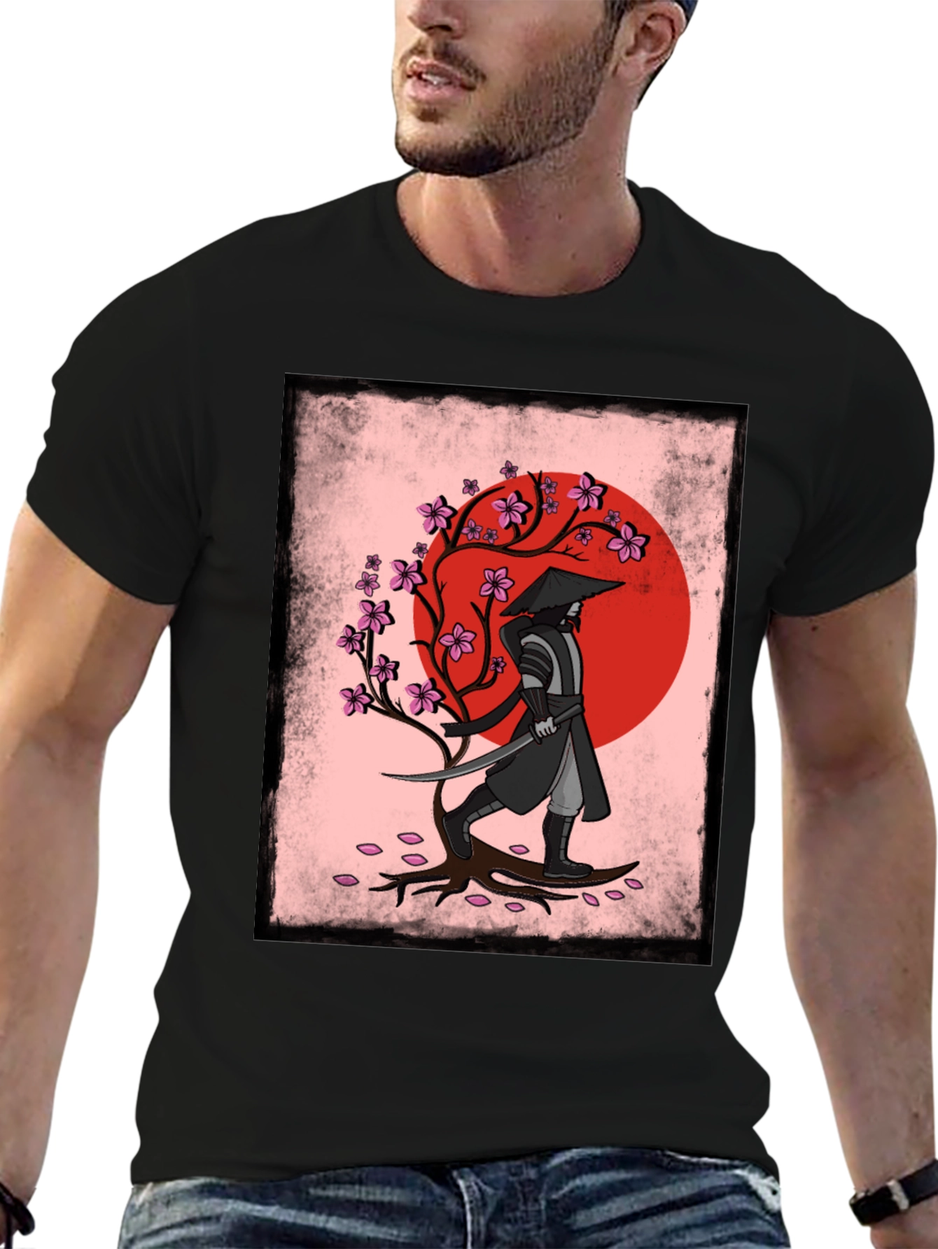 Samurai Warrior Graphic T-Shirt - Japanese Art