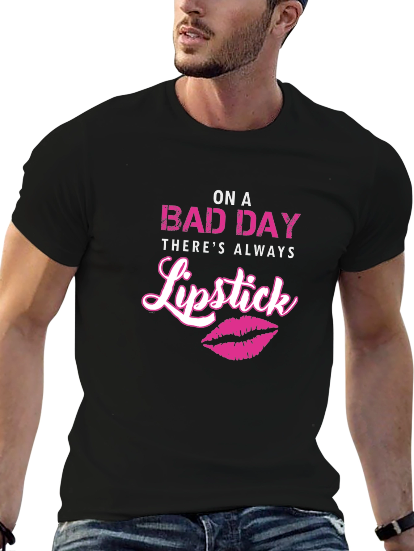Lipstick Bad Day Graphic T-Shirt