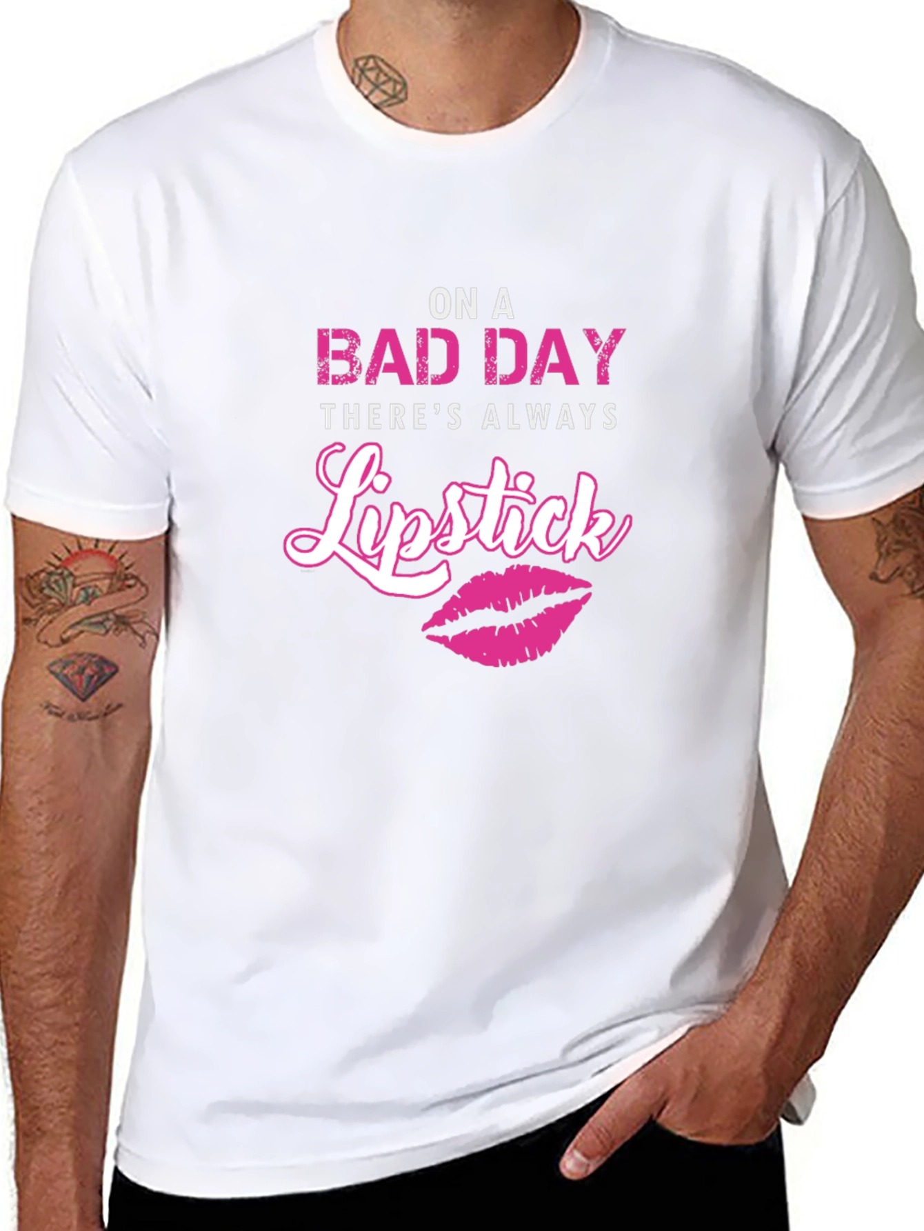 Lipstick Bad Day Graphic T-Shirt