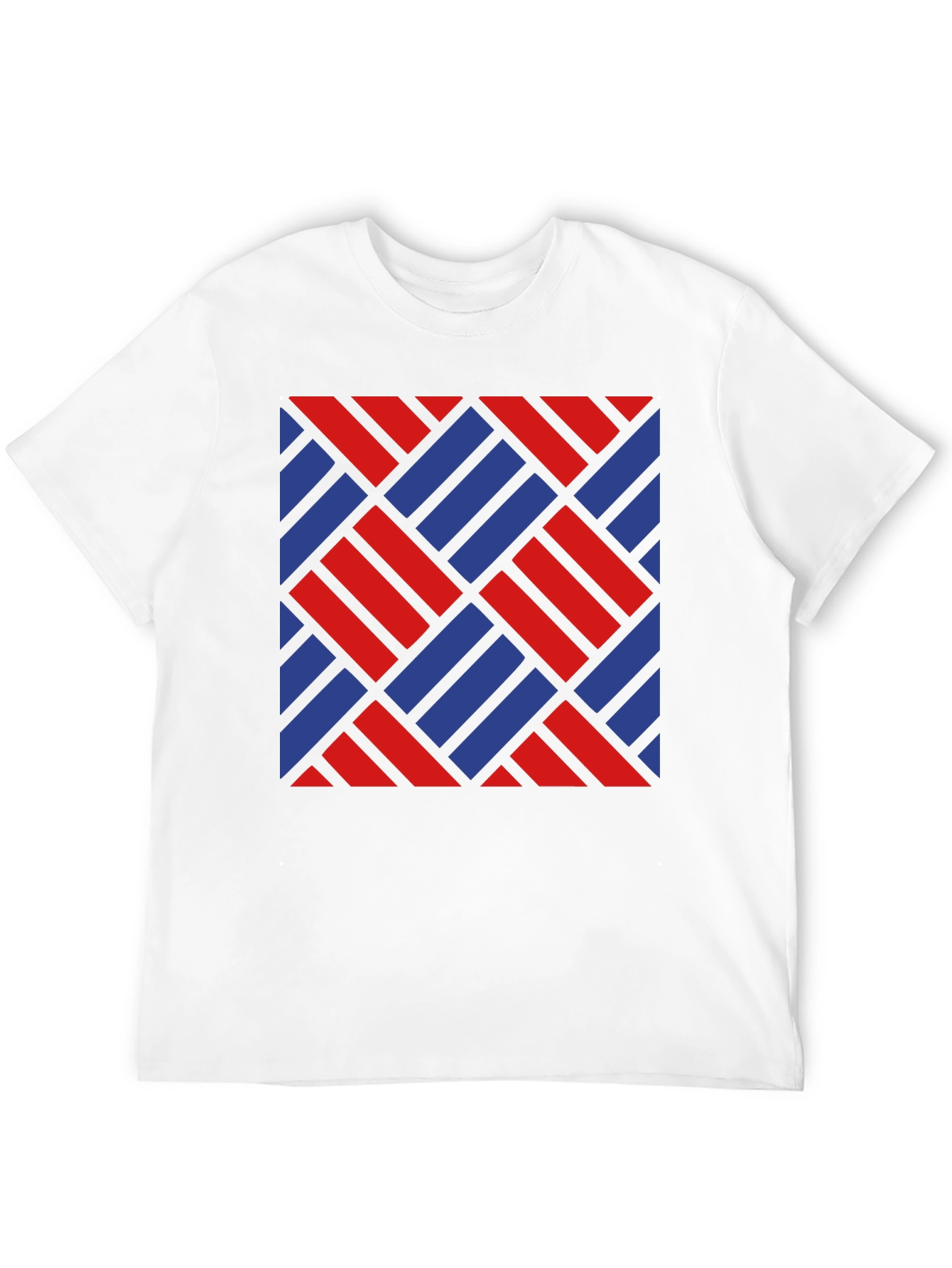 Geometric Woven Pattern Tee - Bold Style