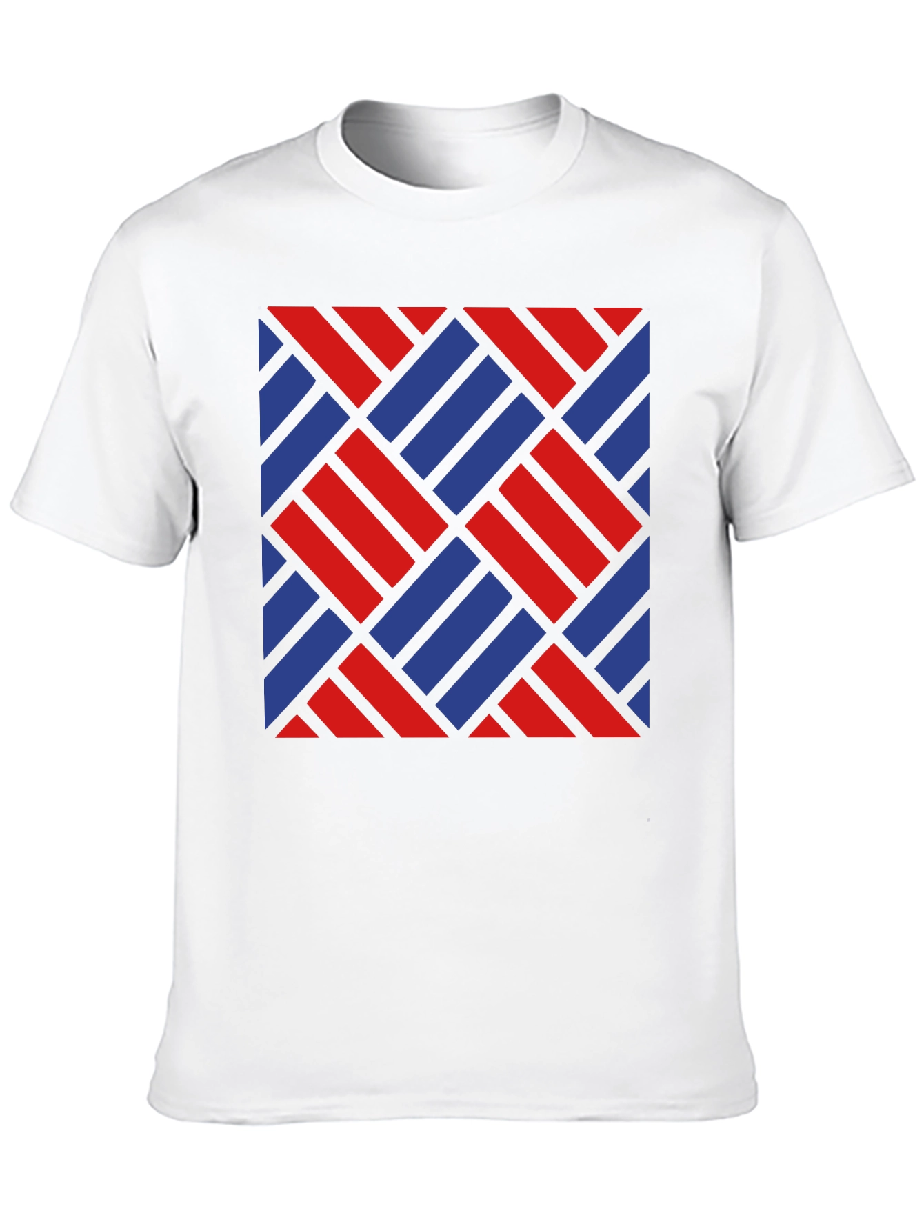 Geometric Woven Pattern Tee - Bold Style