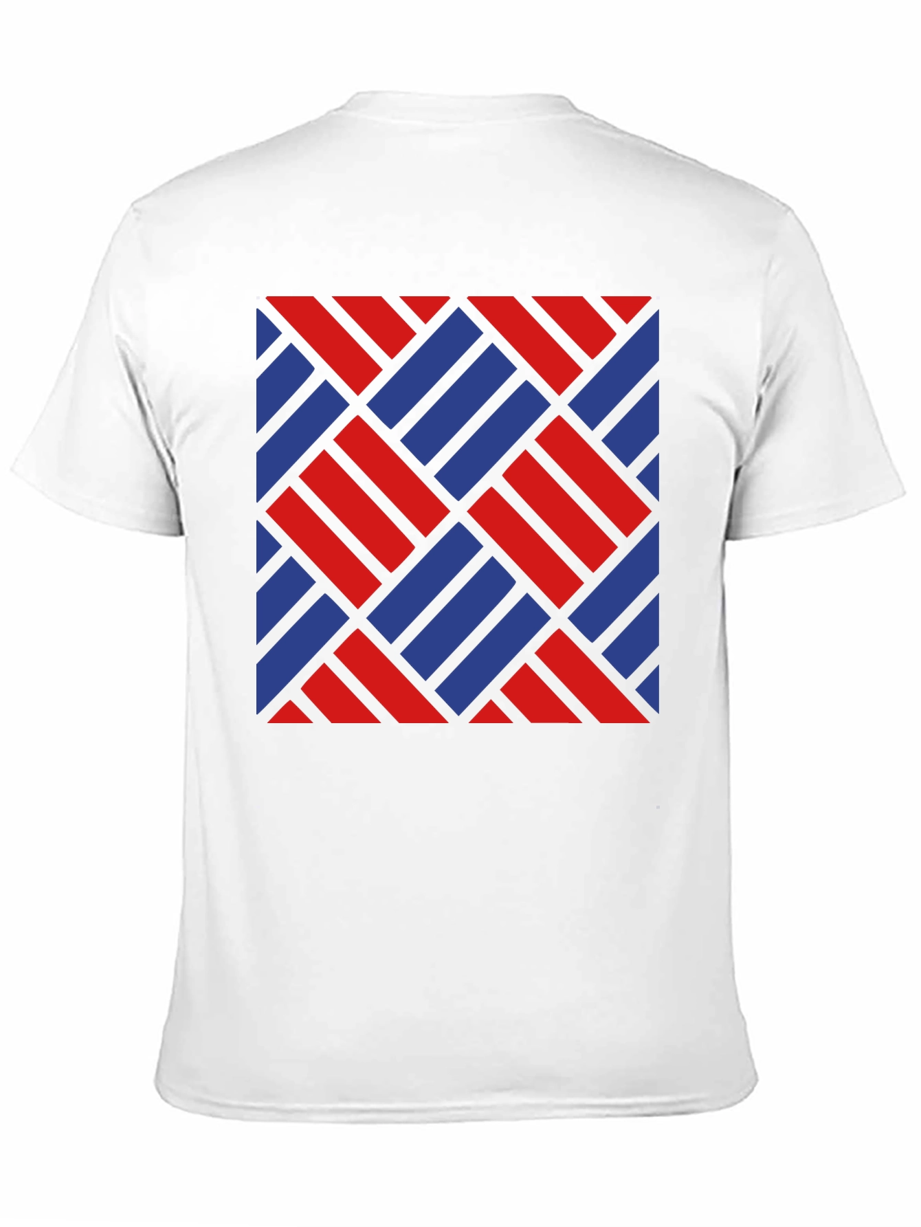 Geometric Woven Pattern Tee - Bold Style