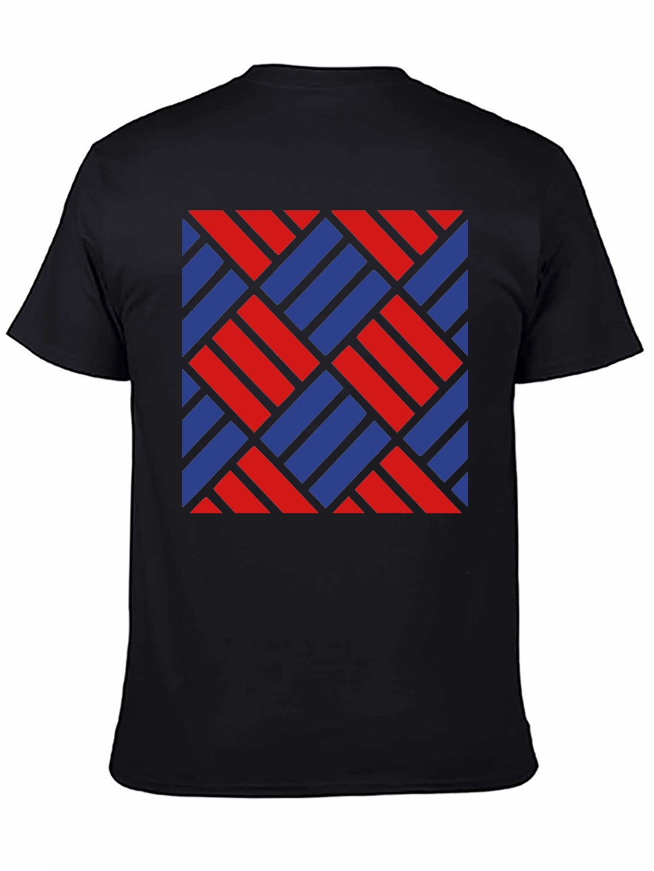 Geometric Woven Pattern Tee - Bold Style