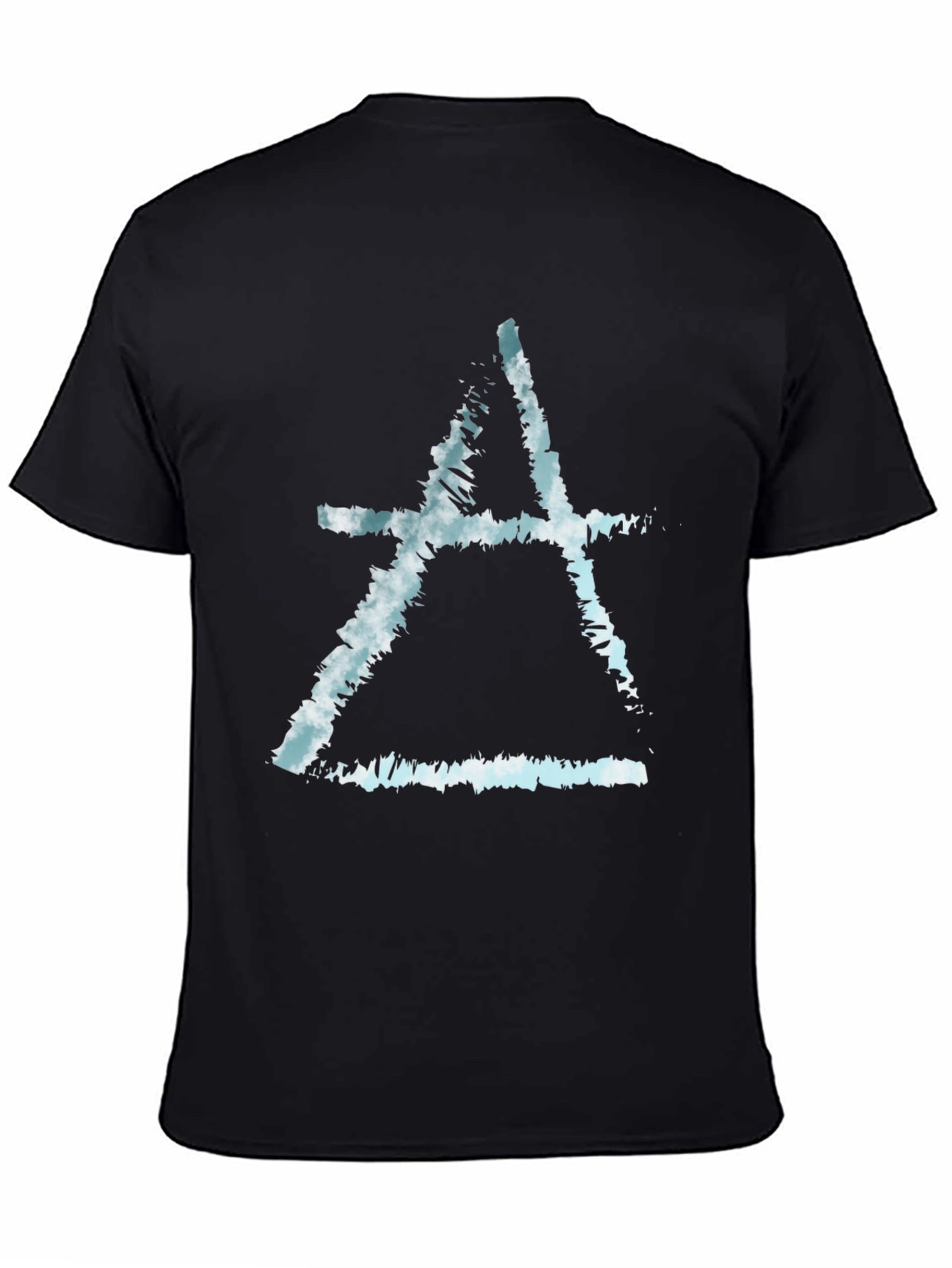 Abstract Symbol Tee - Black Cotton Blend T-Shirt