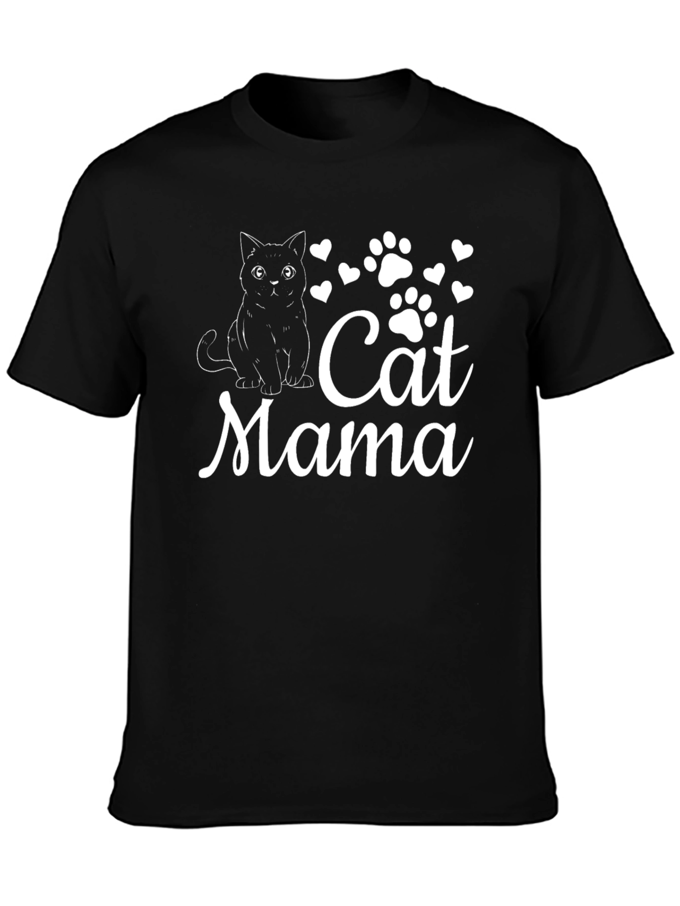 Cat Mama T-Shirt - Black Cat Lover Tee