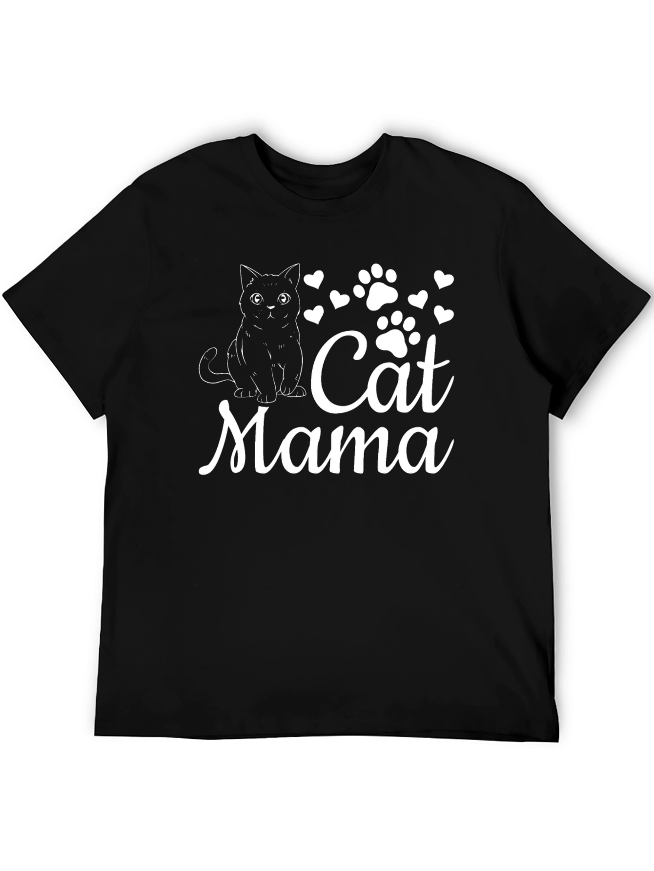 Cat Mama T-Shirt - Black Cat Lover Tee