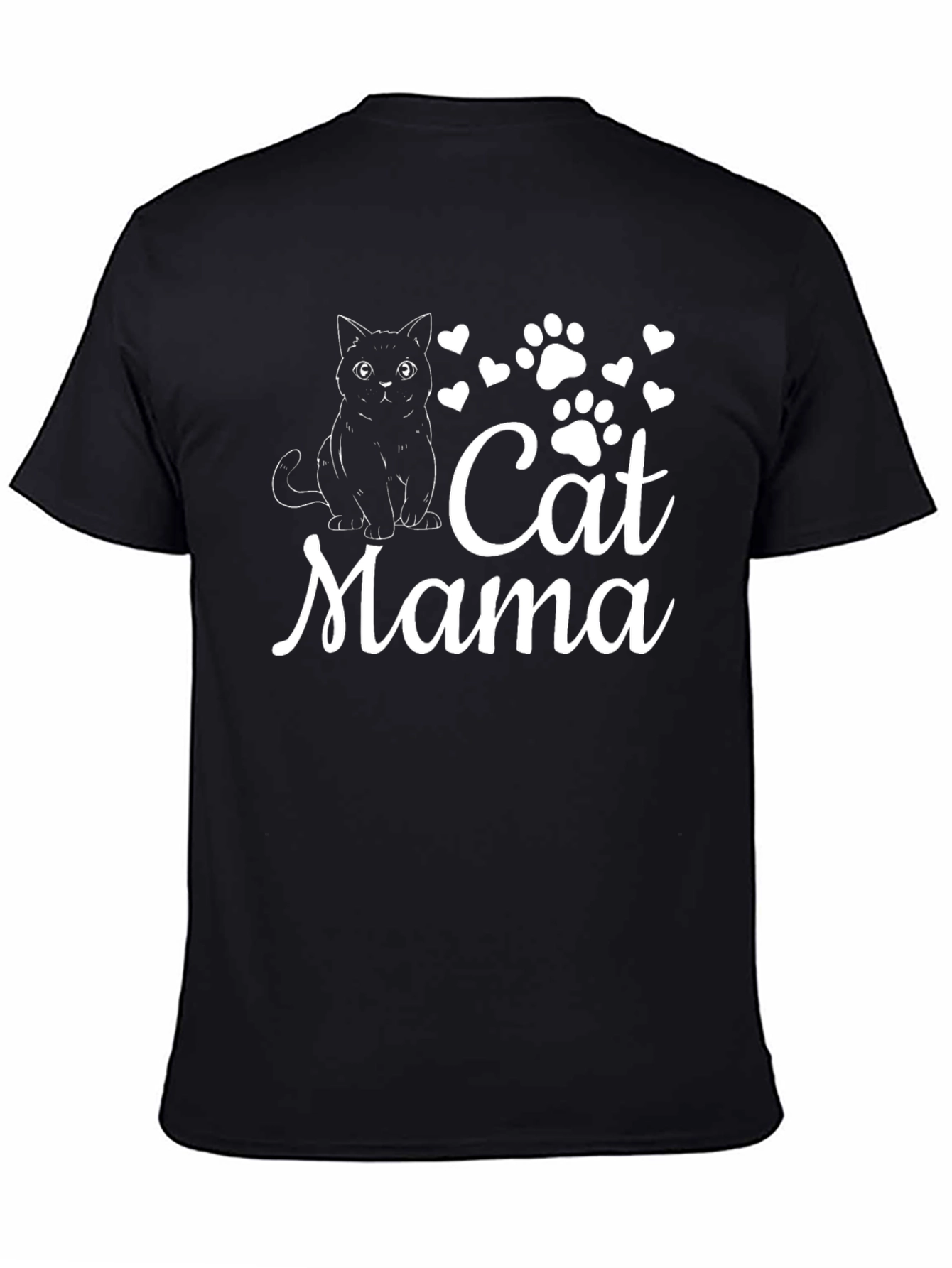 Cat Mama T-Shirt - Black Cat Lover Tee