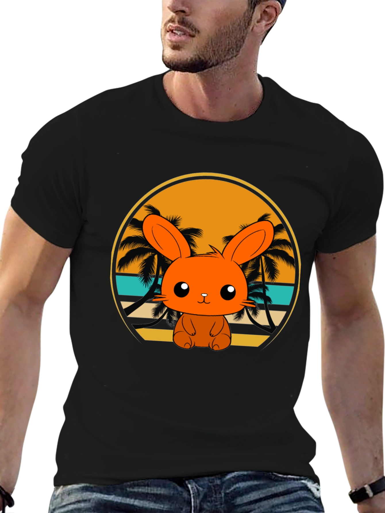 Bunny Beach T-Shirt: Cute Summer Vibes