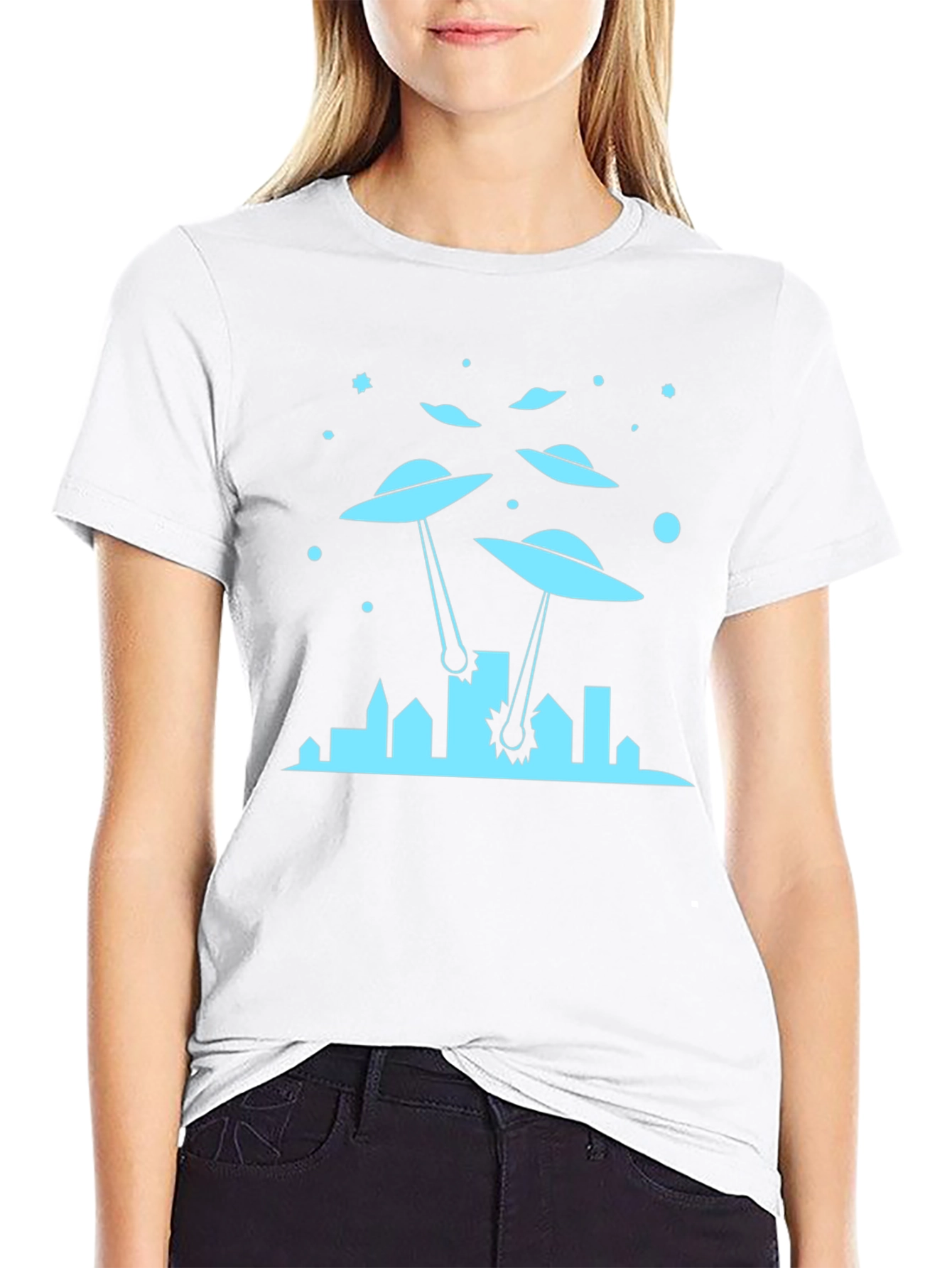 UFO Invasion T-Shirt - Sci-Fi Alien Attack