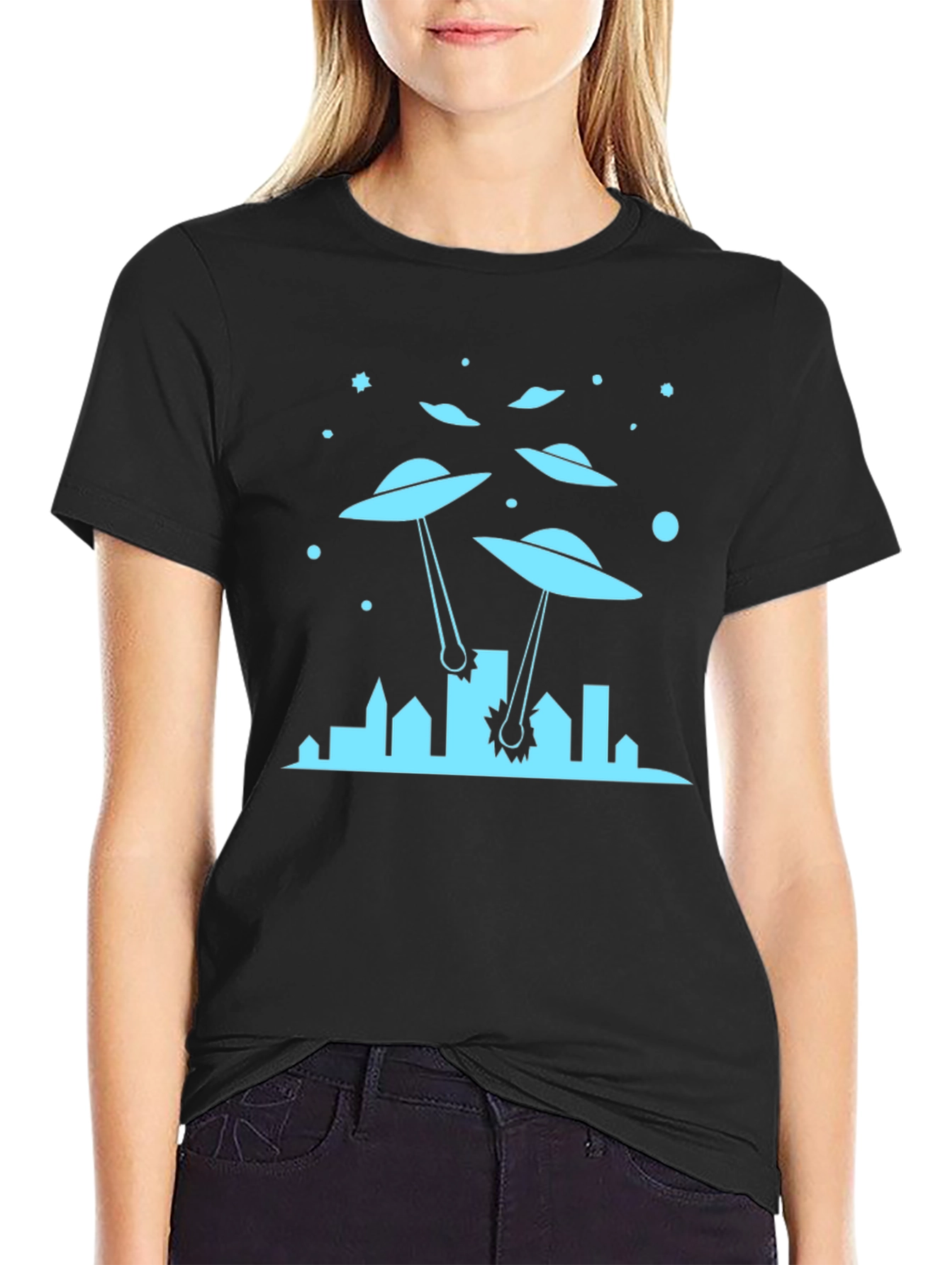 UFO Invasion T-Shirt - Sci-Fi Alien Attack