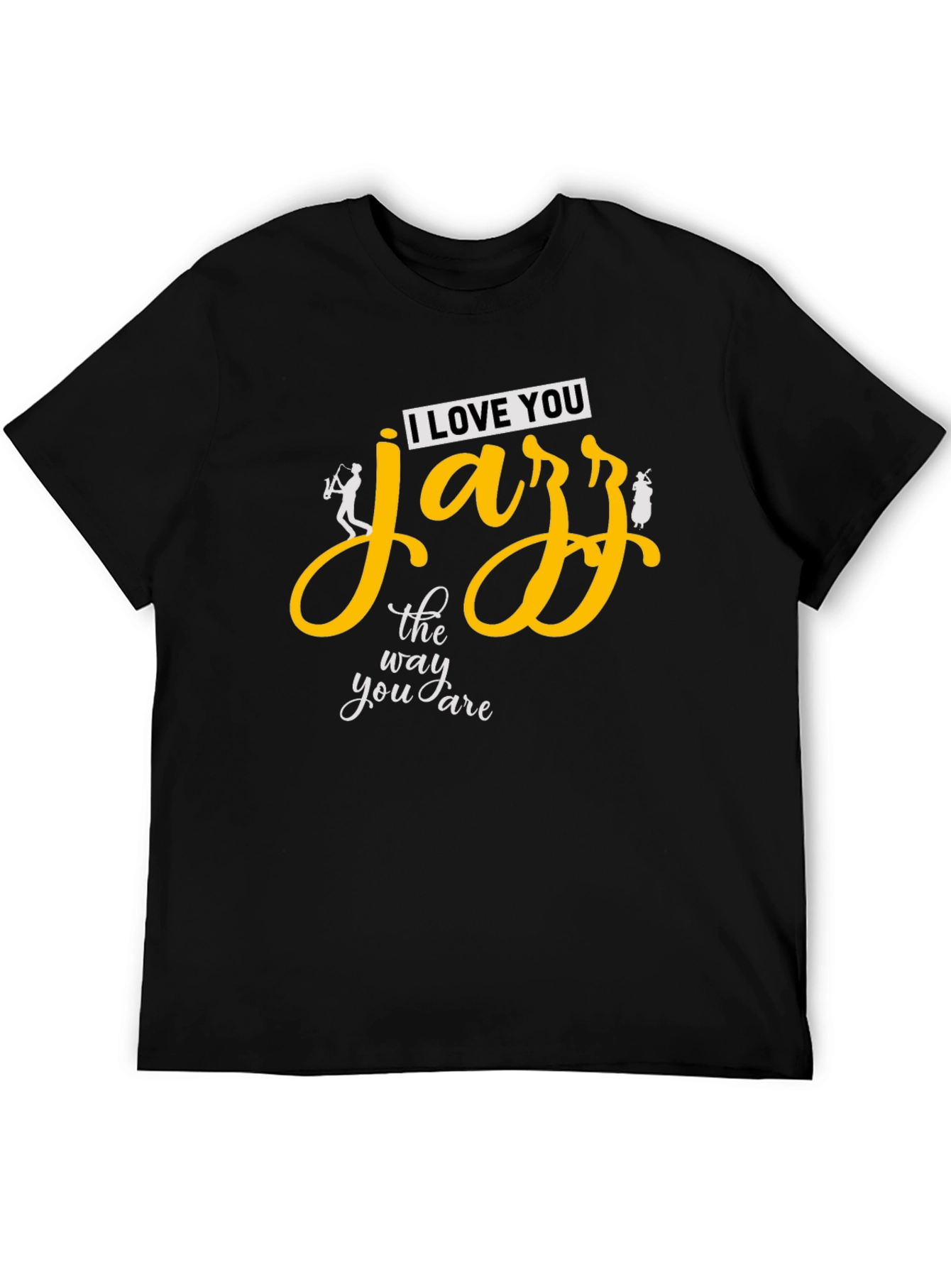 I Love You Jazz Mens T-Shirt - Black