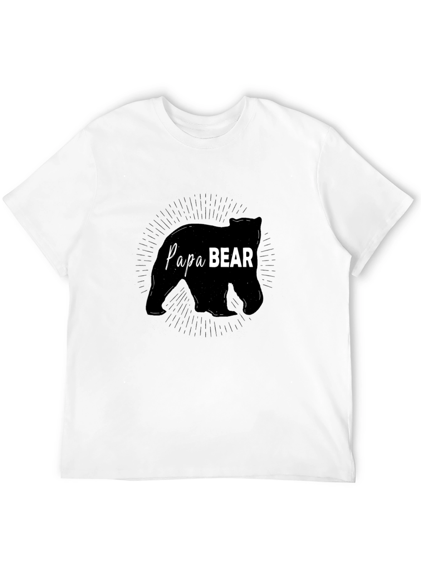 Papa Bear Black T-Shirt - Fathers Day Gift