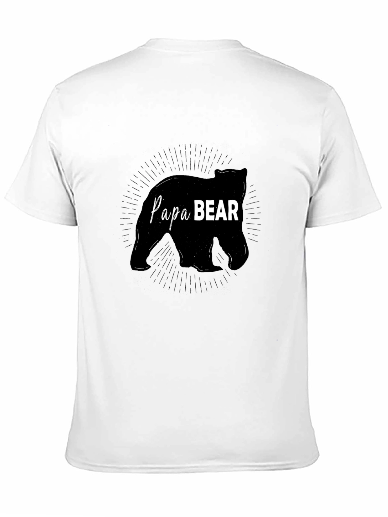 Papa Bear Black T-Shirt - Fathers Day Gift