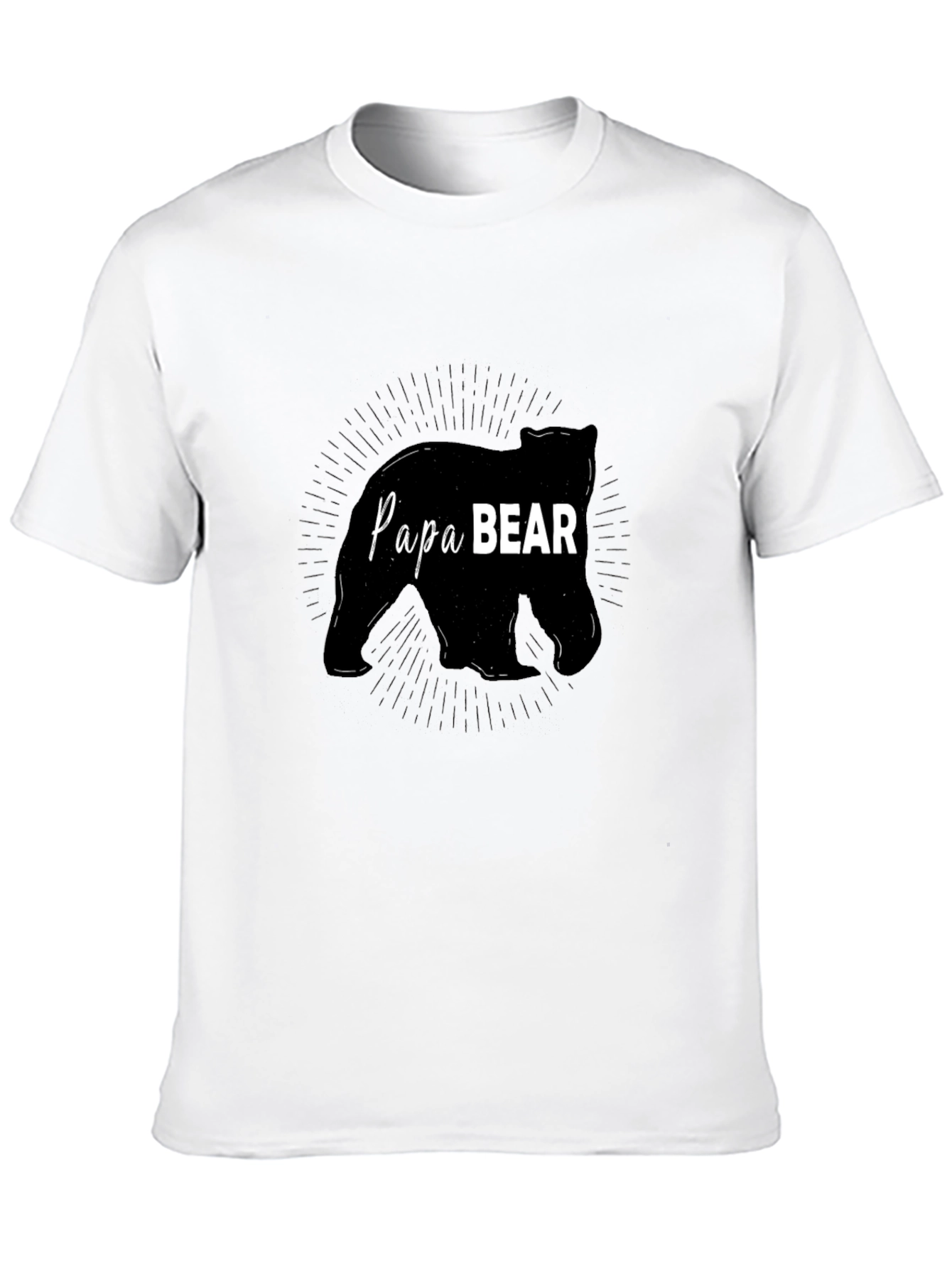 Papa Bear Black T-Shirt - Fathers Day Gift