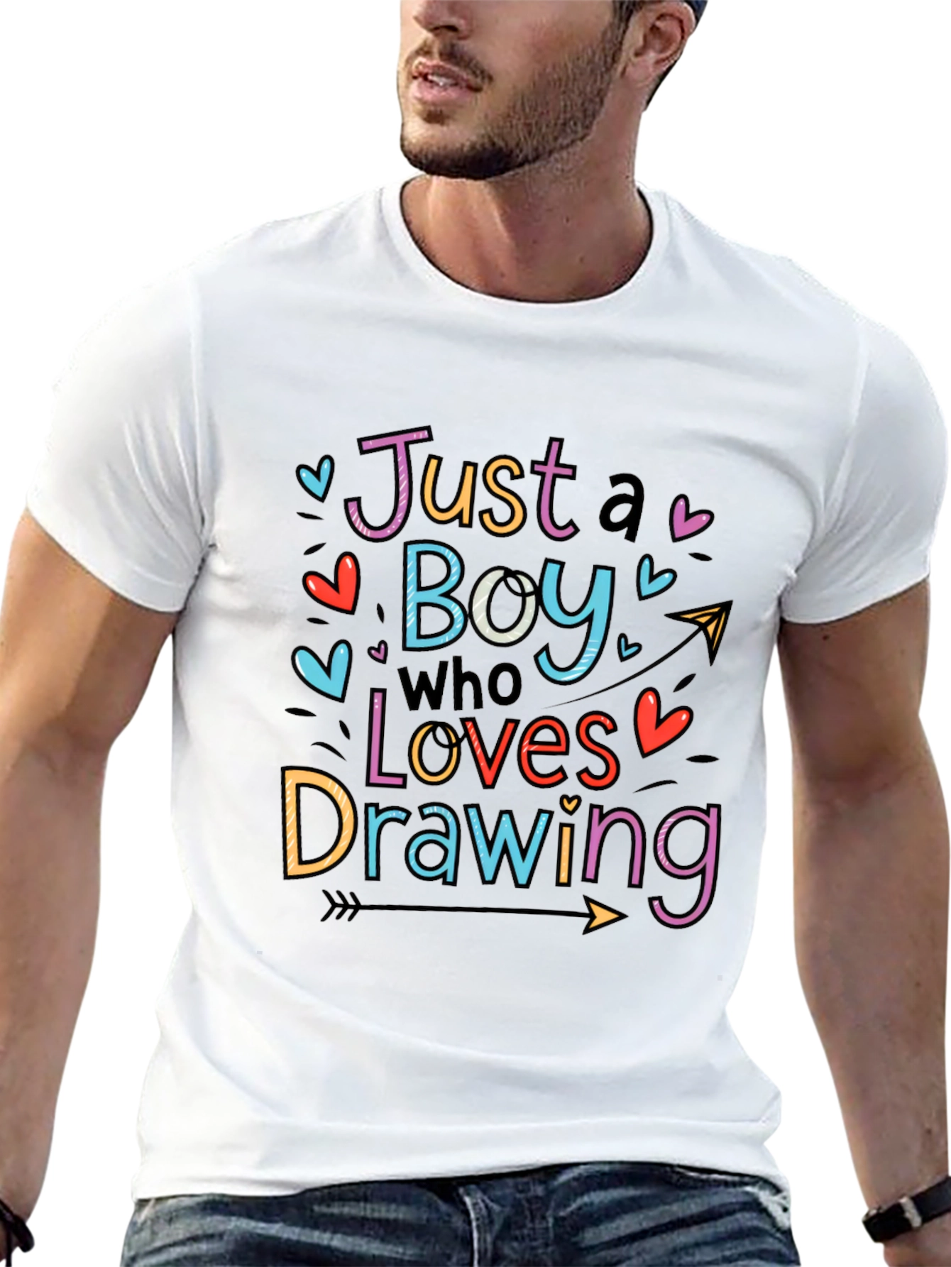 Boy Who Loves Drawing Graphic Tee
