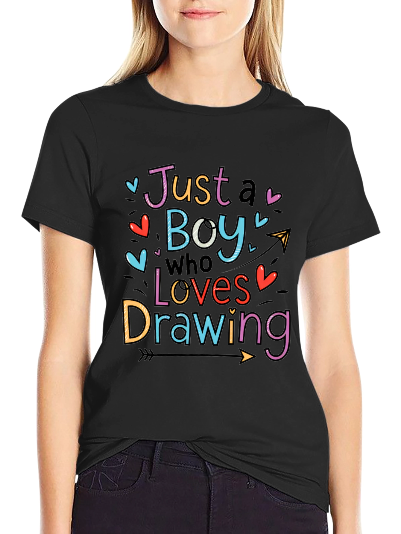 Boy Who Loves Drawing Graphic Tee