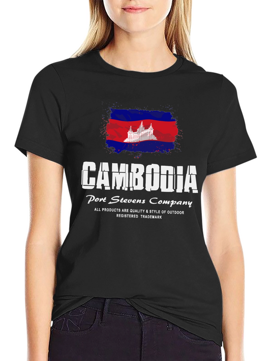 Cambodia Flag Graphic Tee - Port Stevens Company