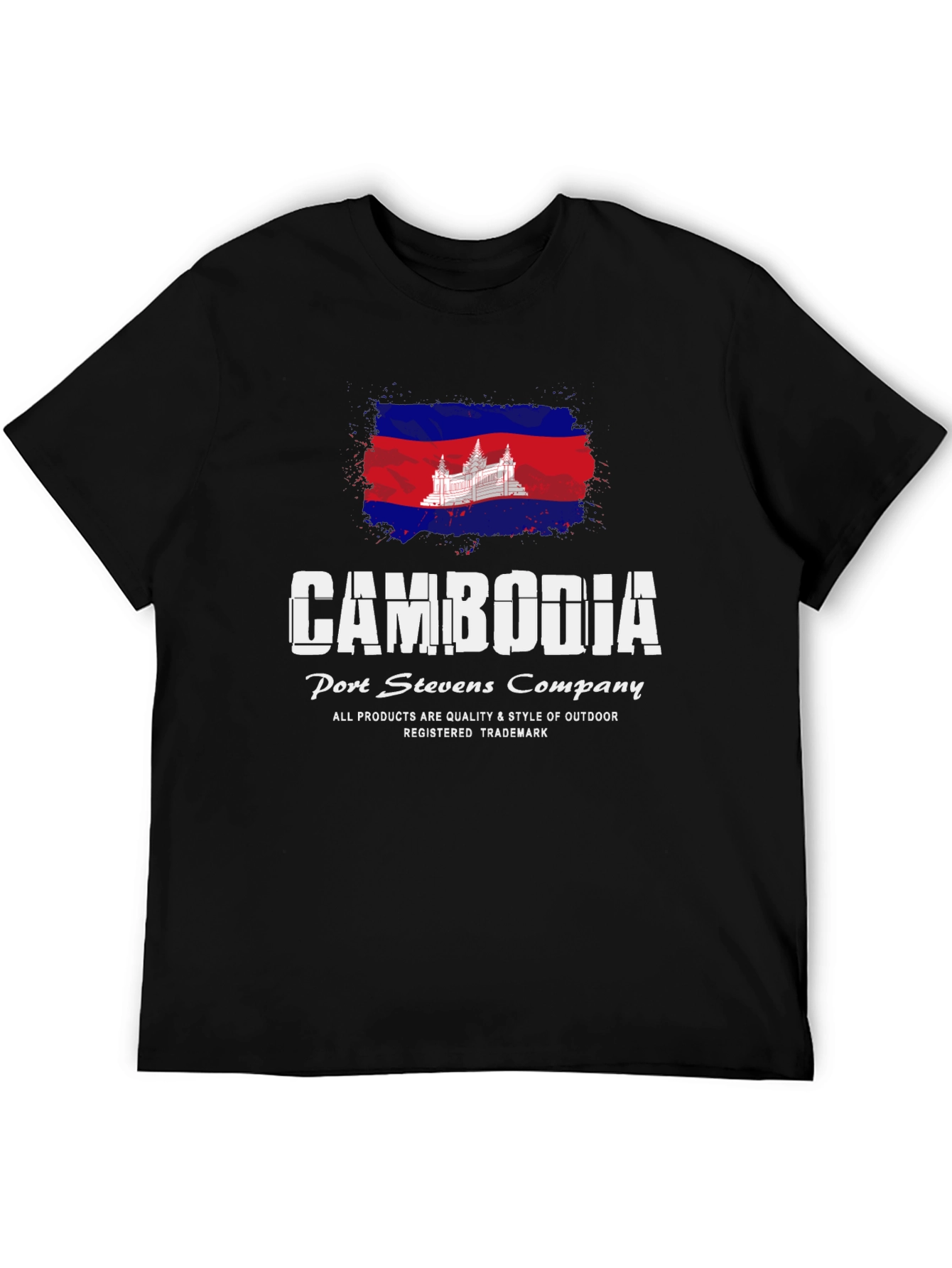 Cambodia Flag Graphic Tee - Port Stevens Company