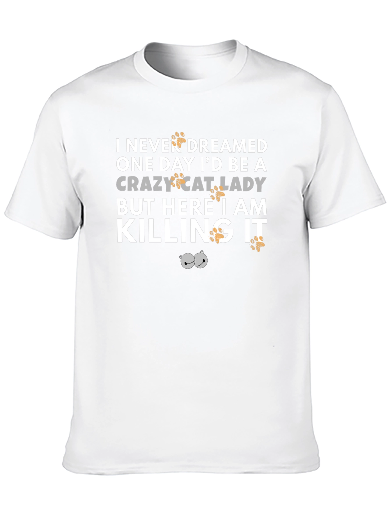 Crazy Cat Lady T-Shirt - Paw Print Graphic Tee
