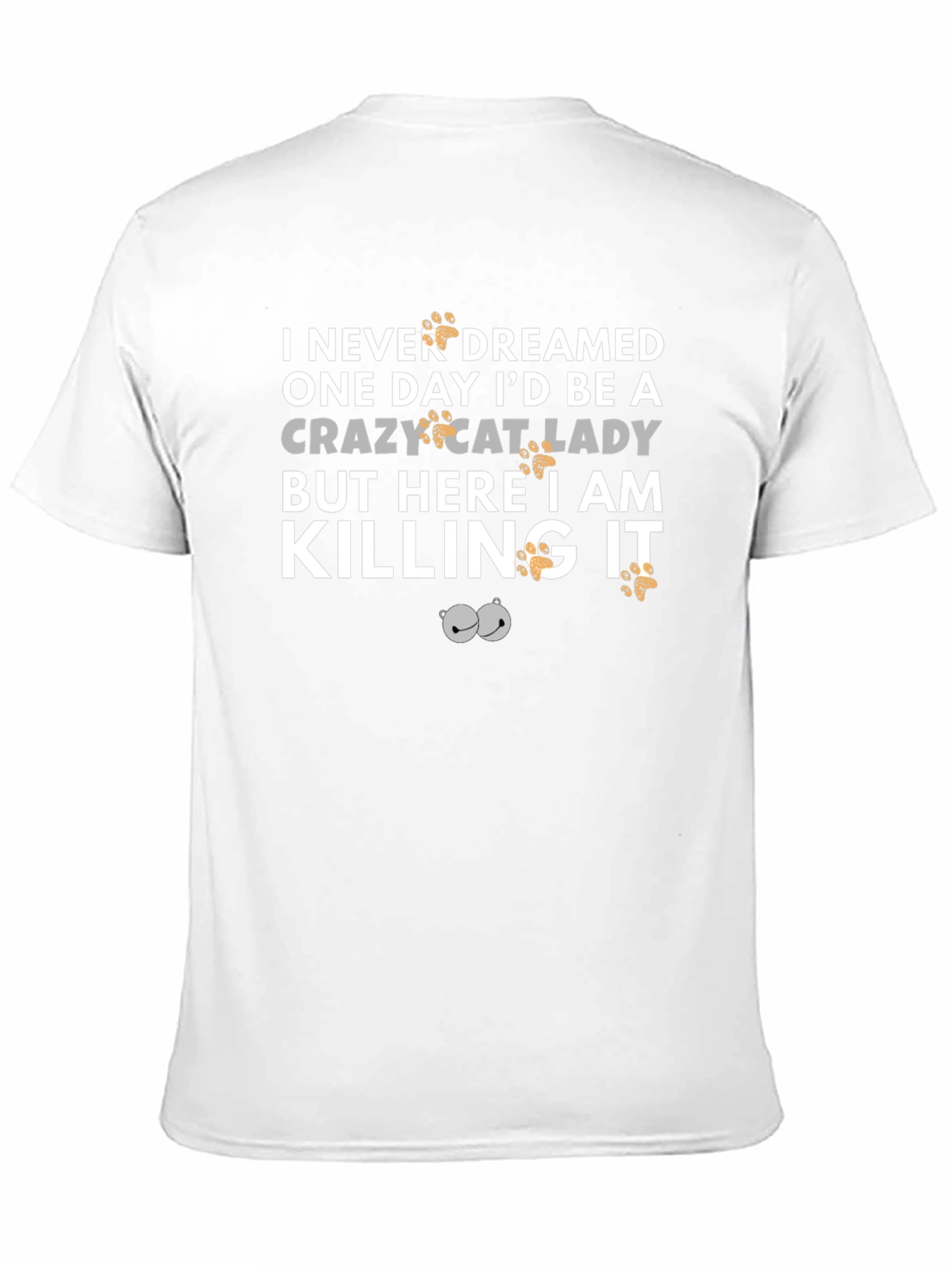 Crazy Cat Lady T-Shirt - Paw Print Graphic Tee