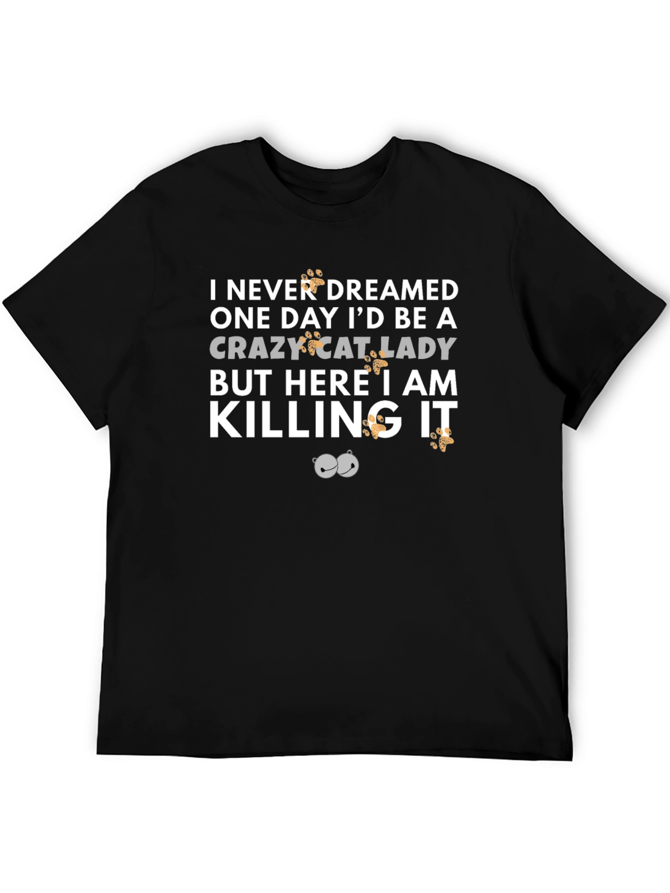Crazy Cat Lady T-Shirt - Paw Print Graphic Tee