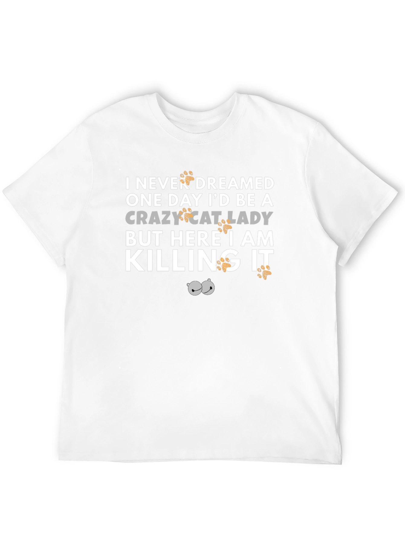 Crazy Cat Lady T-Shirt - Paw Print Graphic Tee