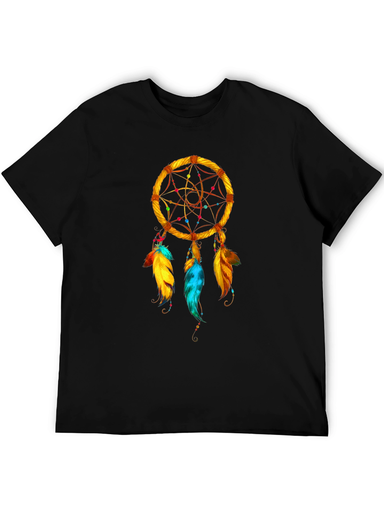Dream Catcher Graphic Tee - Stylish Black T-Shirt