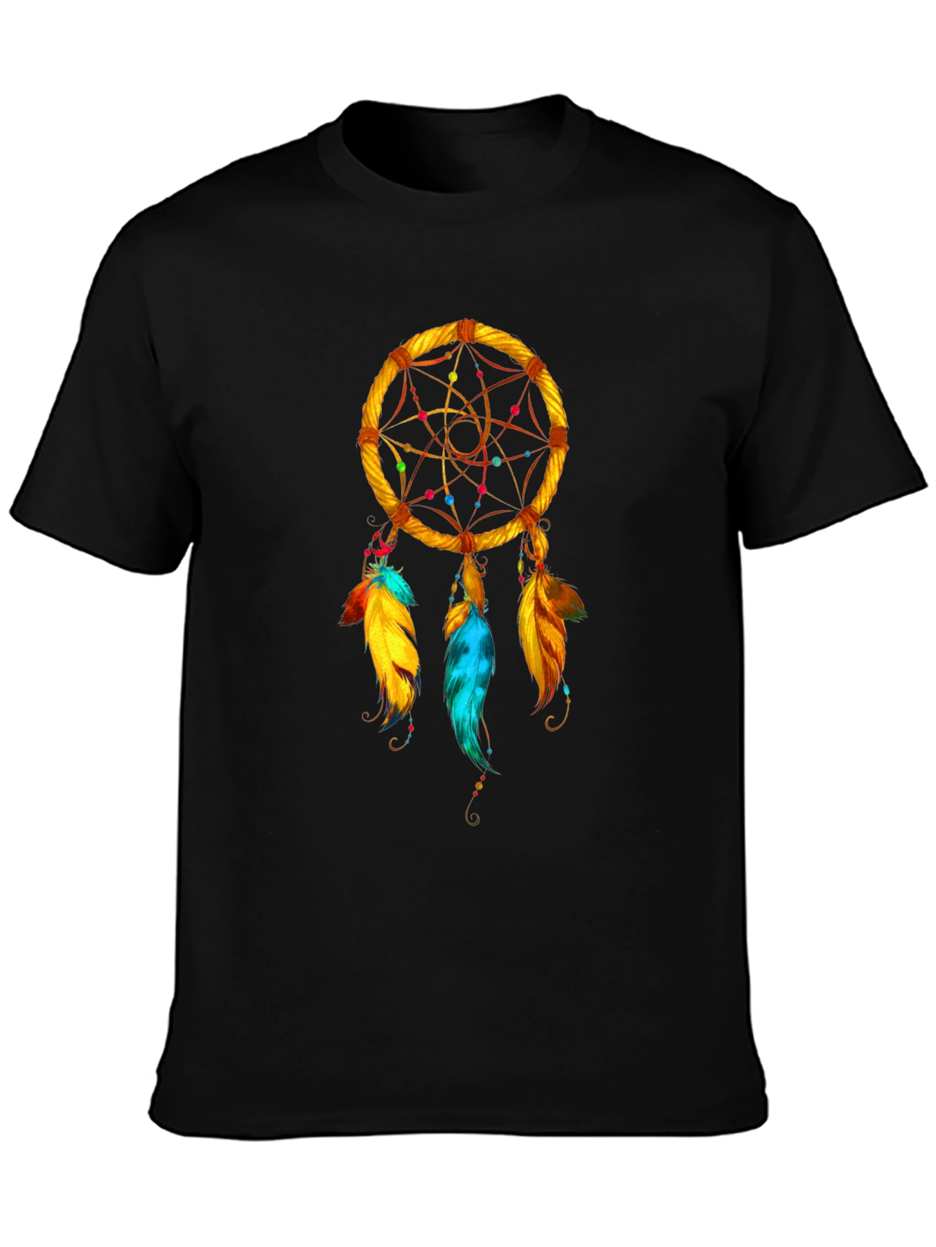 Dream Catcher Graphic Tee - Stylish Black T-Shirt