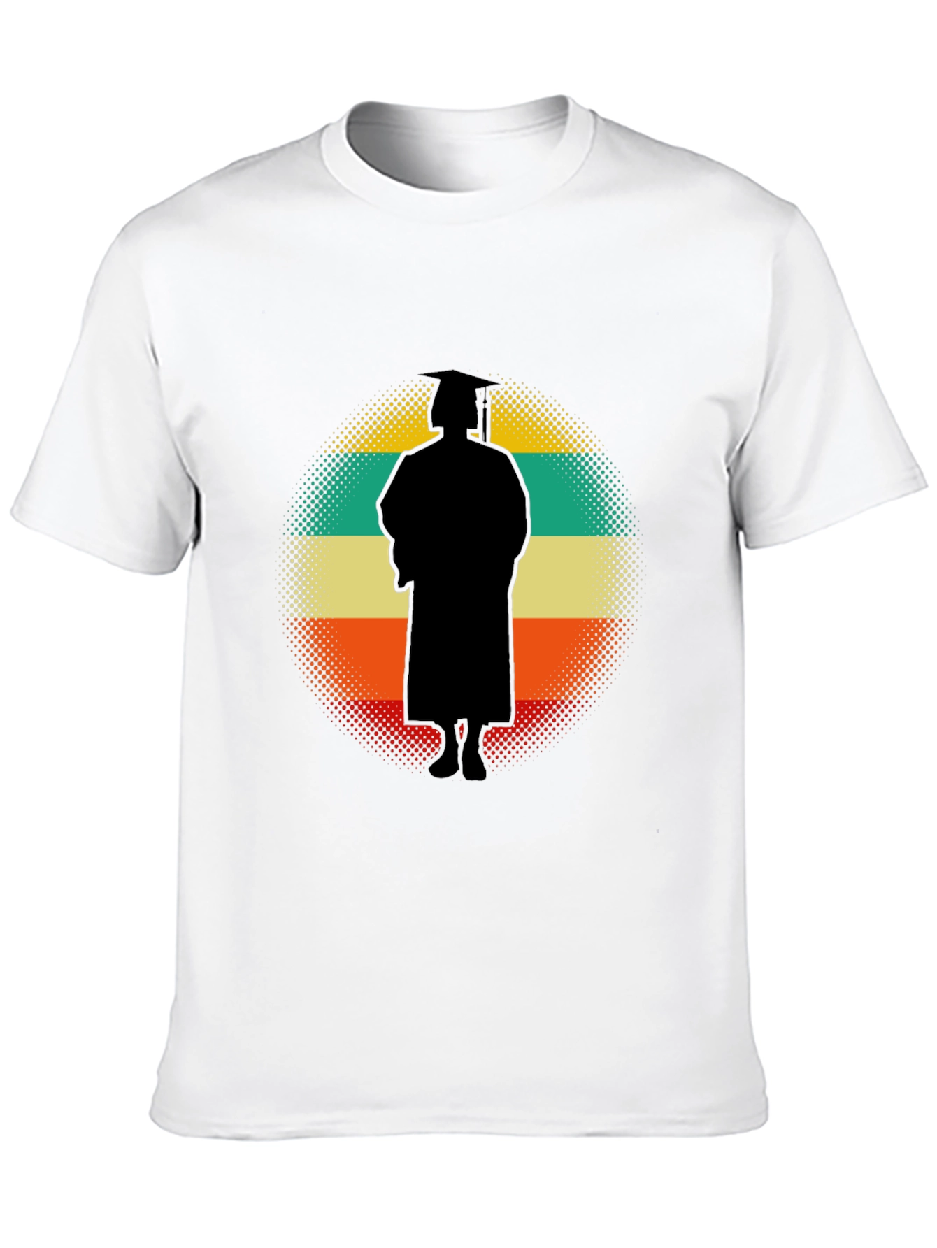 Retro Graduation Silhouette Graphic T-Shirt