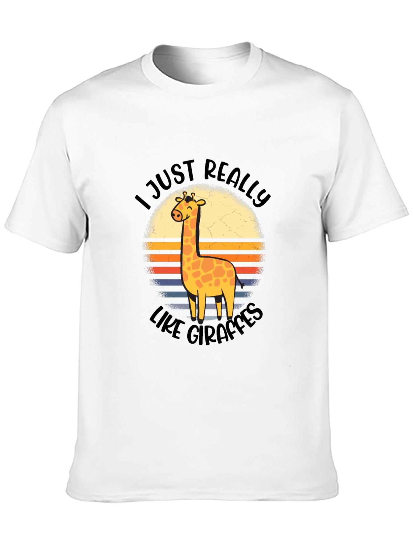 I Just Really Like Giraffes Black T-Shirt