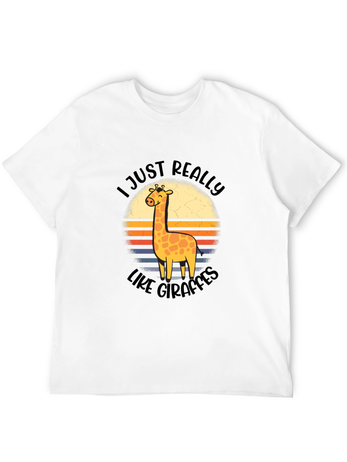 I Just Really Like Giraffes Black T-Shirt