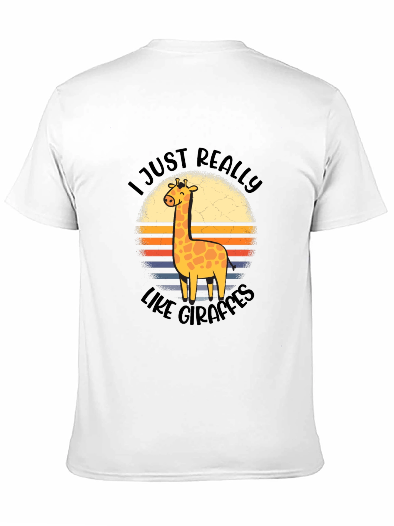 I Just Really Like Giraffes Black T-Shirt