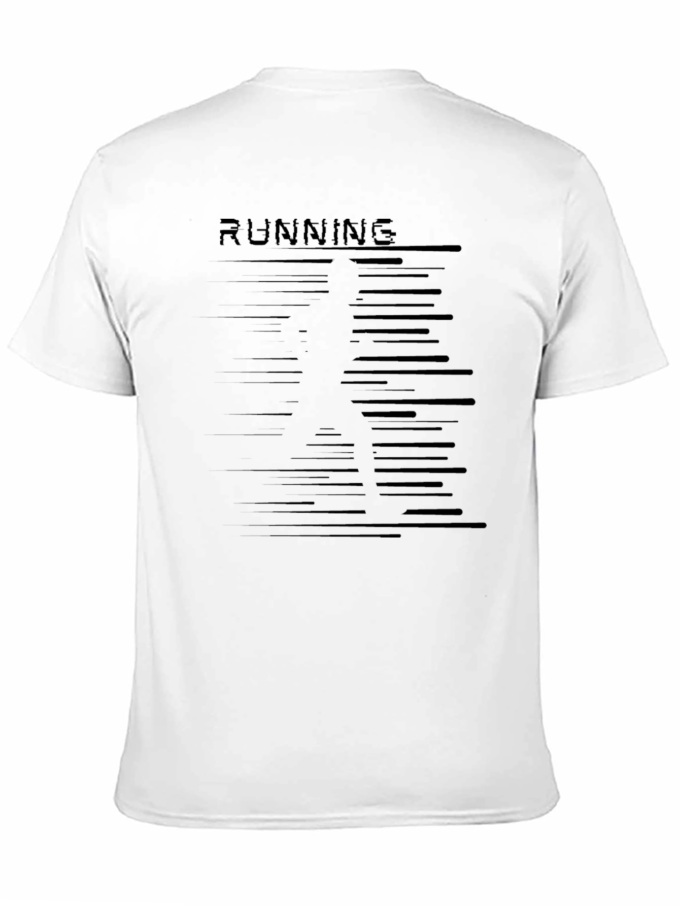 Mens Black Running Graphic T-Shirt
