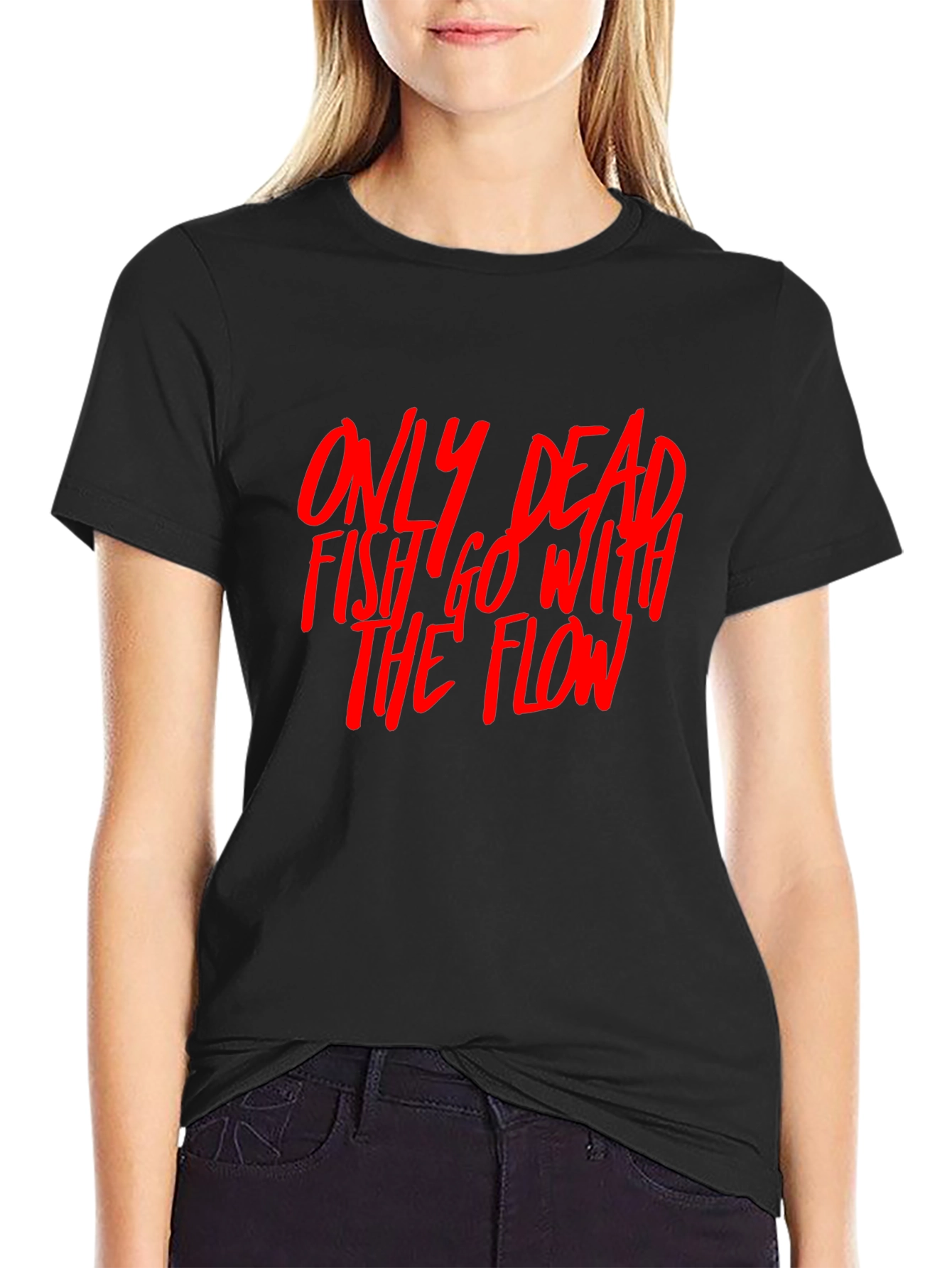 Dead Fish Flow Graphic Tee - Black