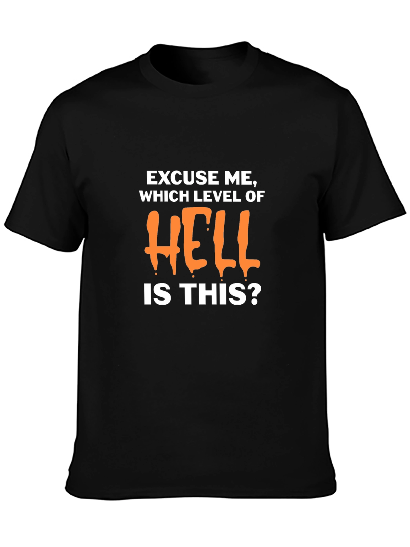 Humorous Which Level of Hell Graphic T-Shirt