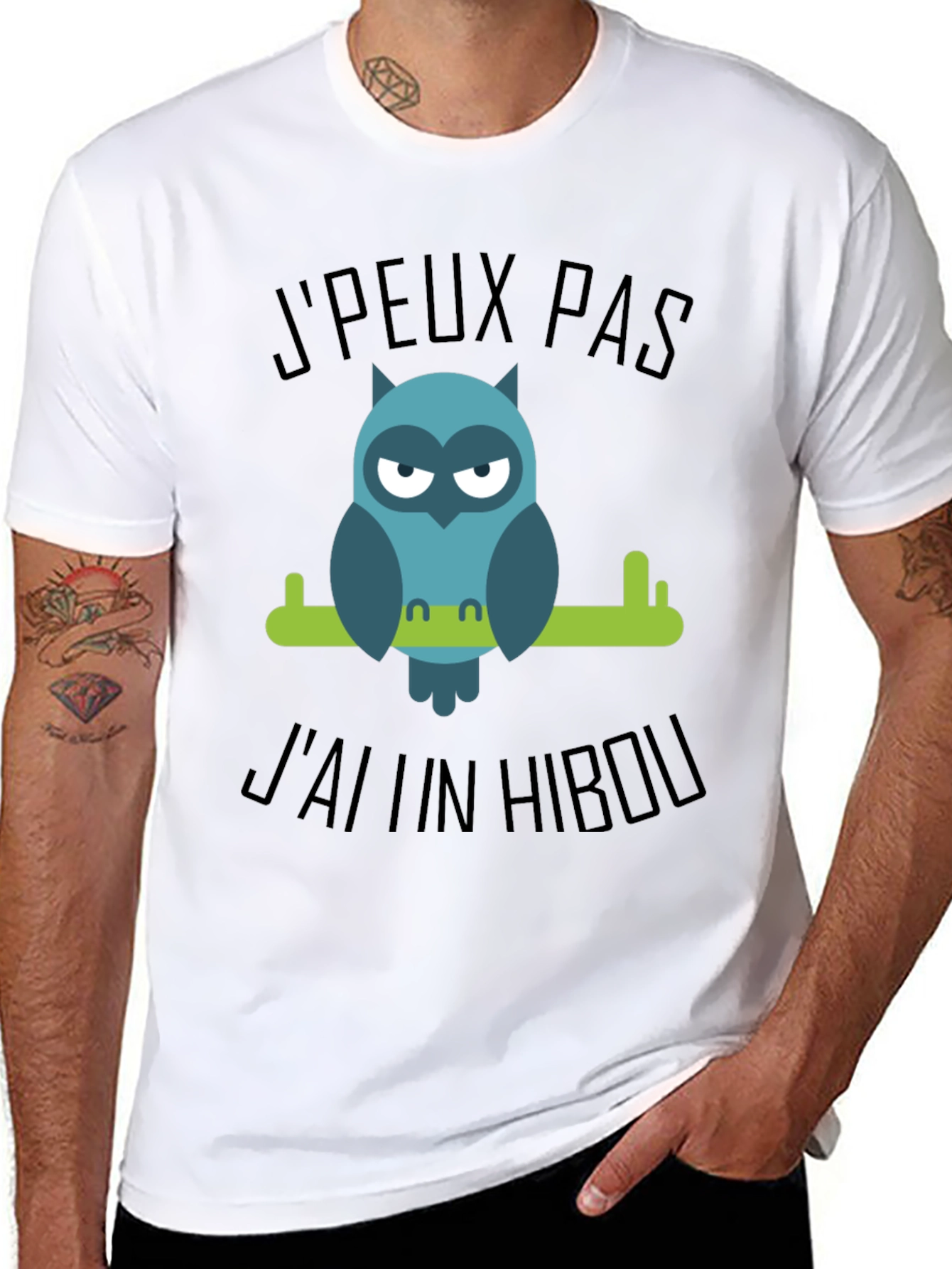 Owl Graphic T-Shirt - Jpeux pas jai un hibou