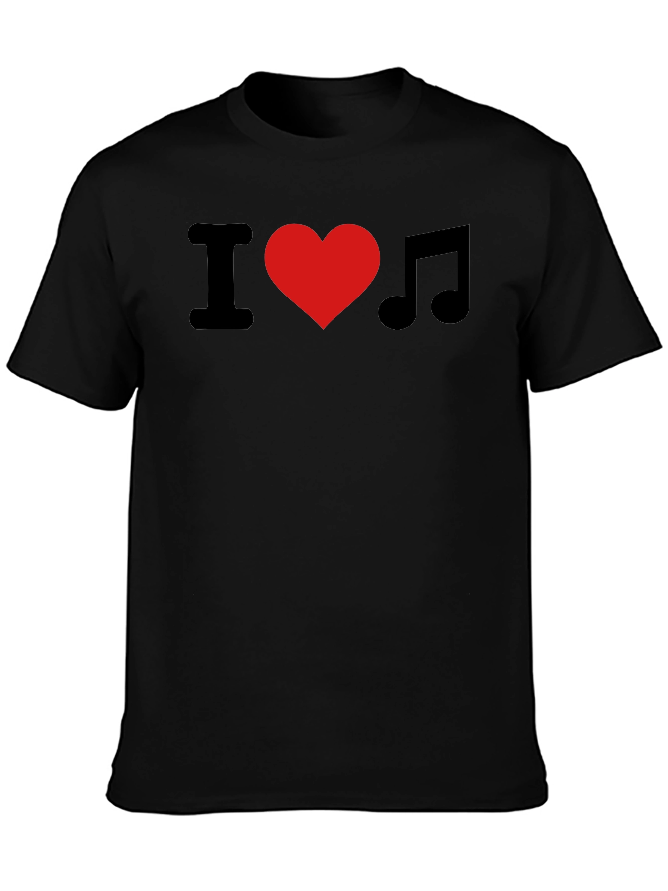 I Heart Music T-Shirt - Black Classic Fit