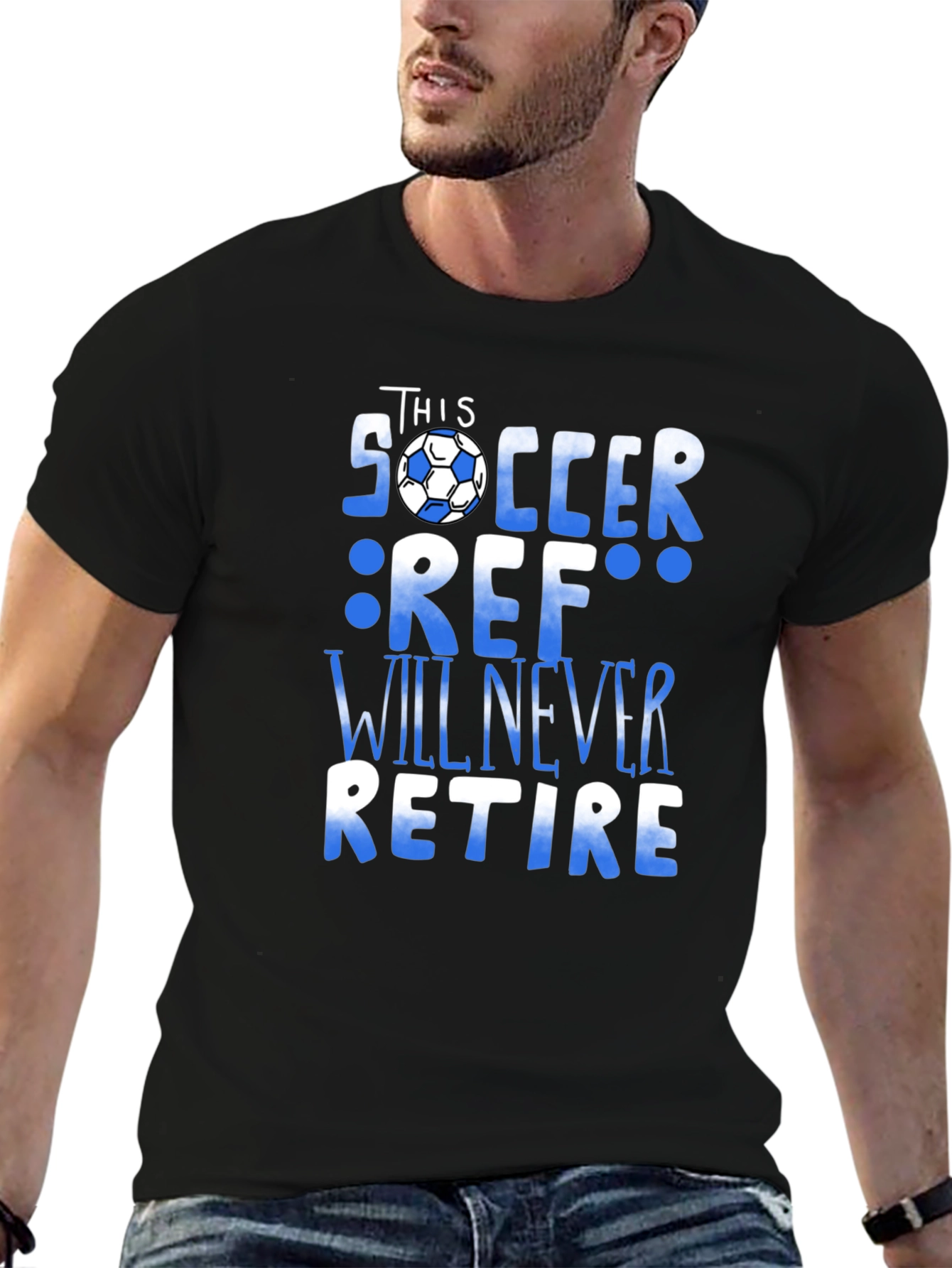 Soccer Ref T-Shirt - Never Retire Referee Tee